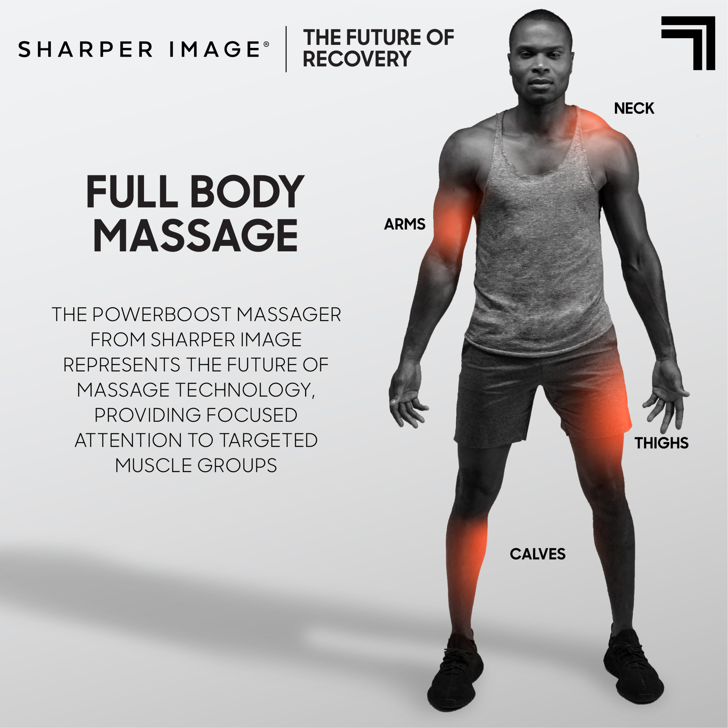 Sharper Image Powerboost Deep Tissue Battery Percussive Massager In The Stretching And Recovery