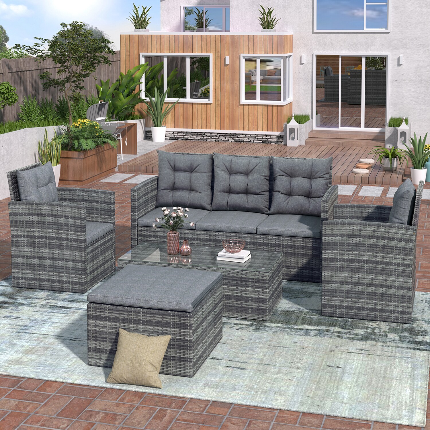 SINOFURN SYA380086GY Patio-Conversation-Sets - View #14