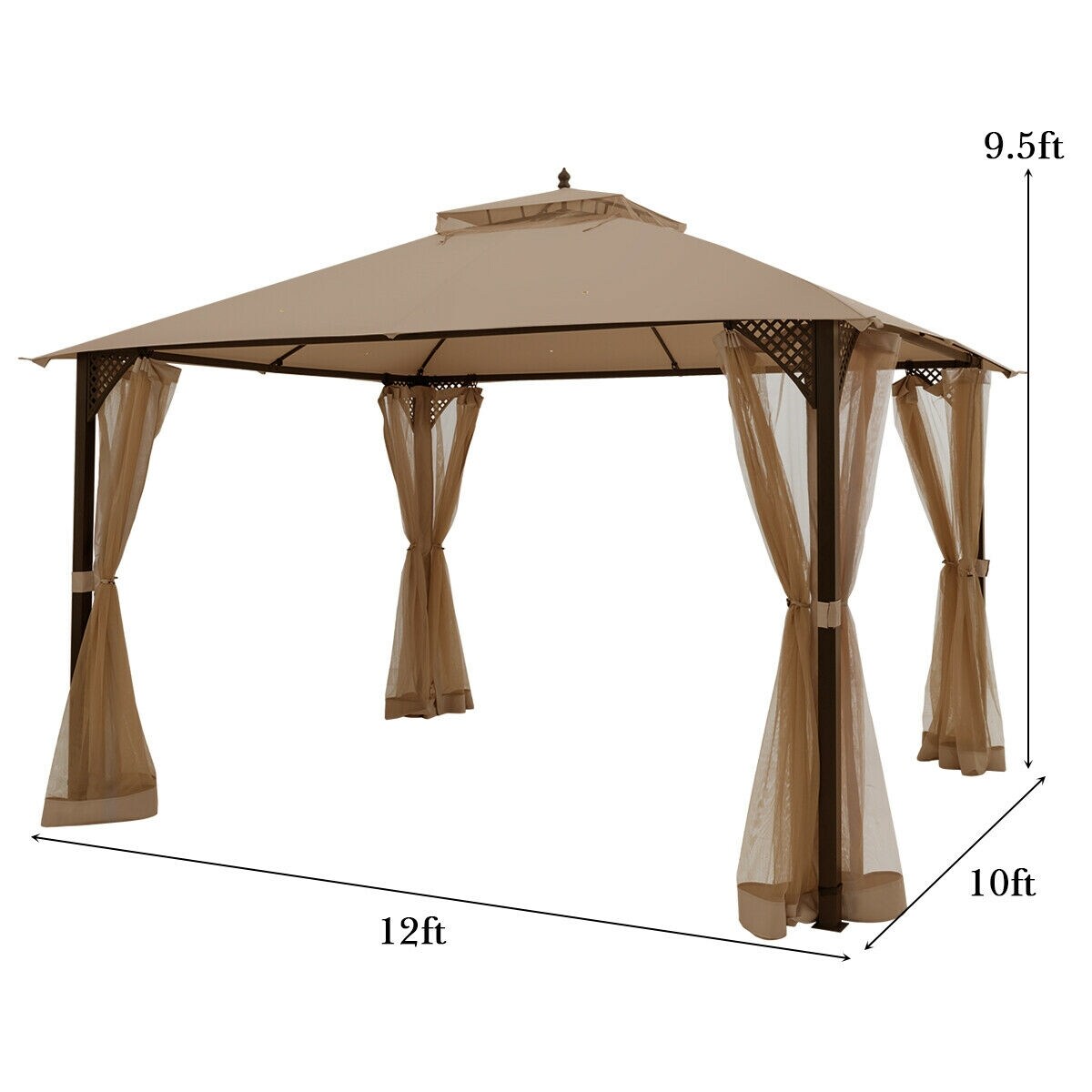 WELLFOR LWAROP70 Wood-Resin-Gazebos - View #8