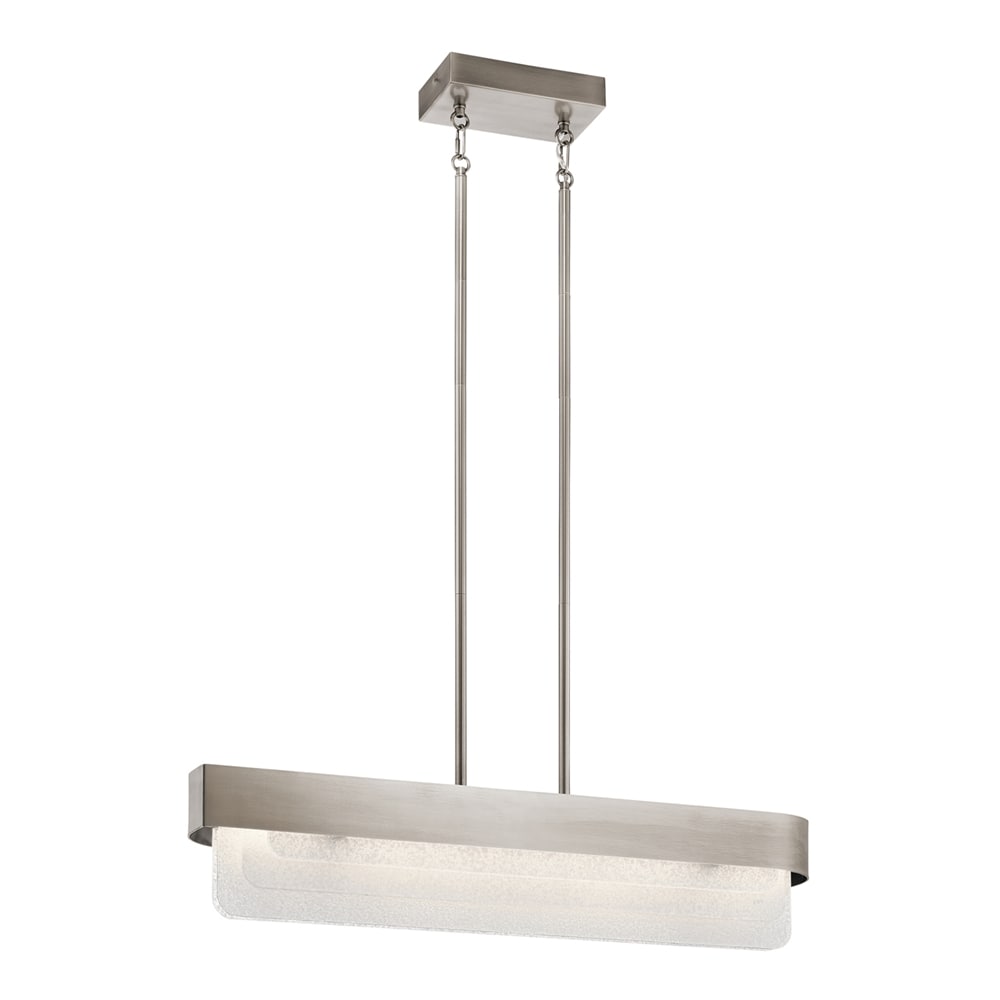 Kichler 44160CLPLED Serene 1 -Light Pewter Modern/contemporary Integrated LED For Use in Bathrooms, Bedrooms, Dining Rooms, Foyers, Kitchens, Living Rooms Chandelier