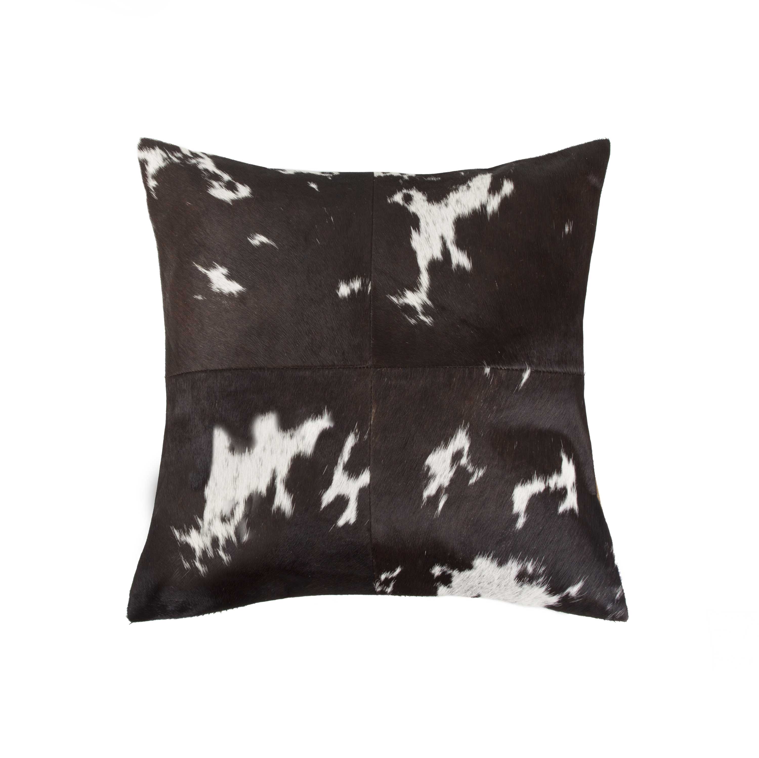 HomeRoots 316905 Josephine 18-in x 18-in Chocolate and White Indoor Decorative Pillow