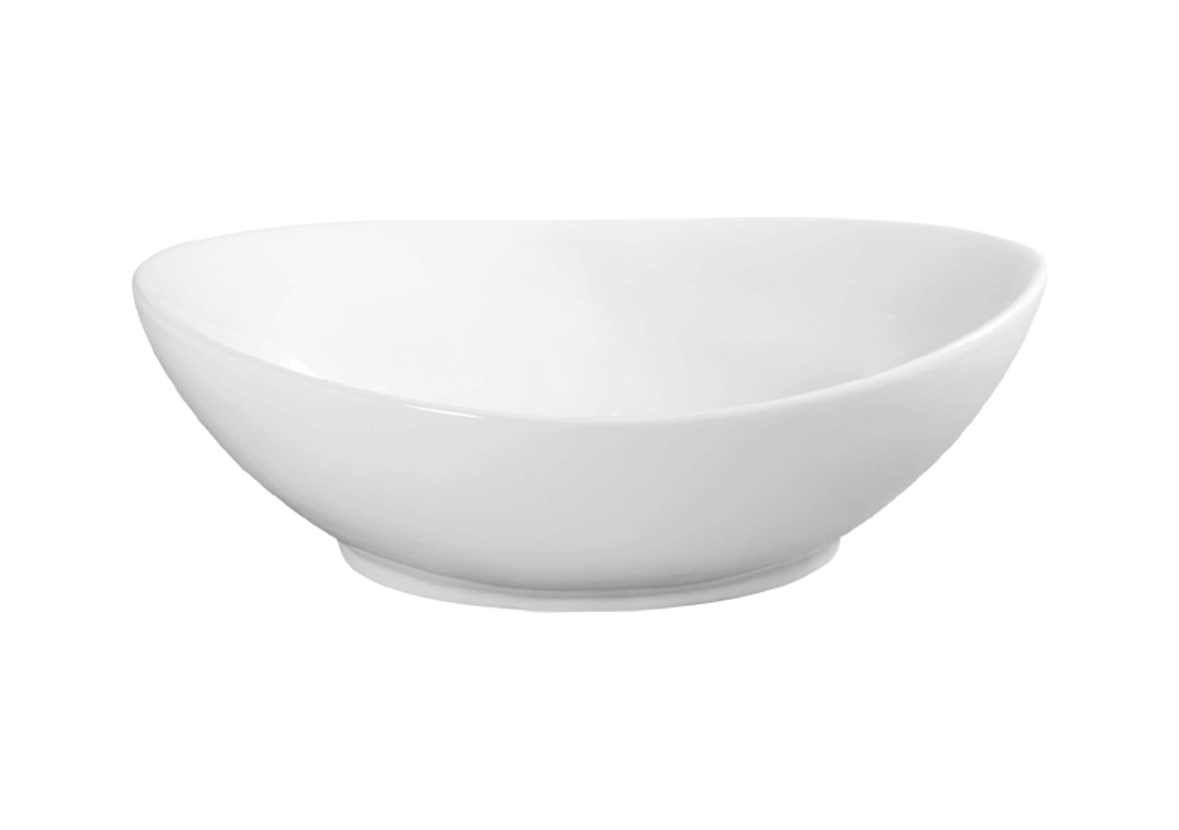 Superior Sinks White Vessel Oval Modern Bathroom Sink (22.63-in x 15-in) at