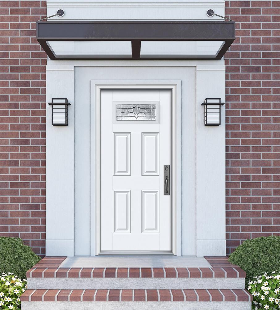 Jeld Wen Laurel 36 In X 80 In Fiberglass Craftsman Left Hand Inswing Primed Prehung Front Door