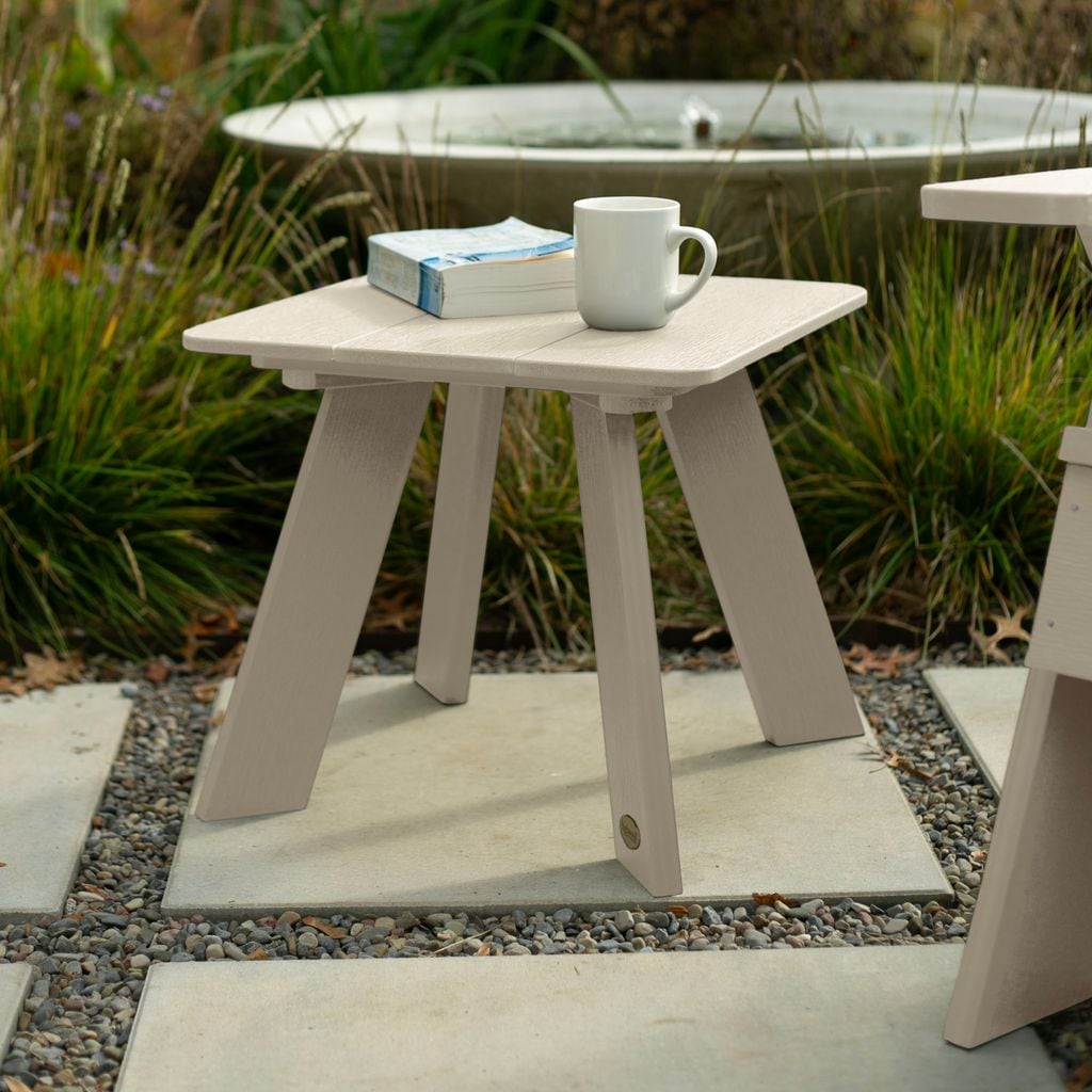 highwood AD-TBLAD01-WAE The Italica Modern Square Outdoor End Table 17.7-in W x 17.7-in L