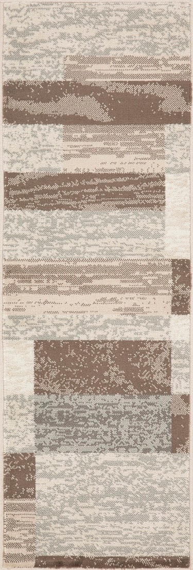 LBaiet MN306U26 Mindoro 2 x 6 (ft) Loomed Polypropylene Beige Rectangular Indoor Geometric Runner rug