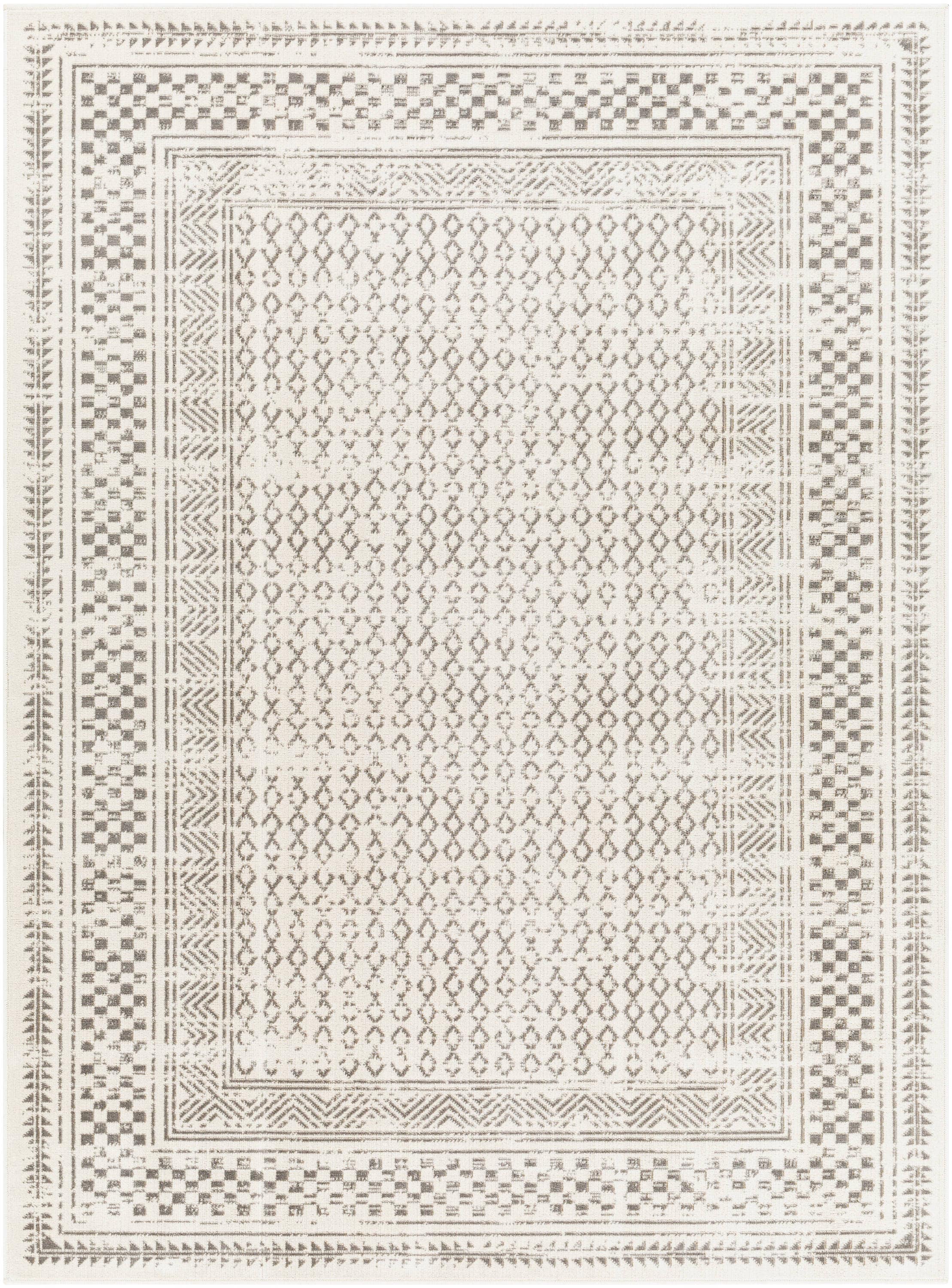 Artistic Weavers RDD2315-679 Redondo beach 7 X 9 Light Grey Indoor/Outdoor Distressed/Overdyed Global Area Rug