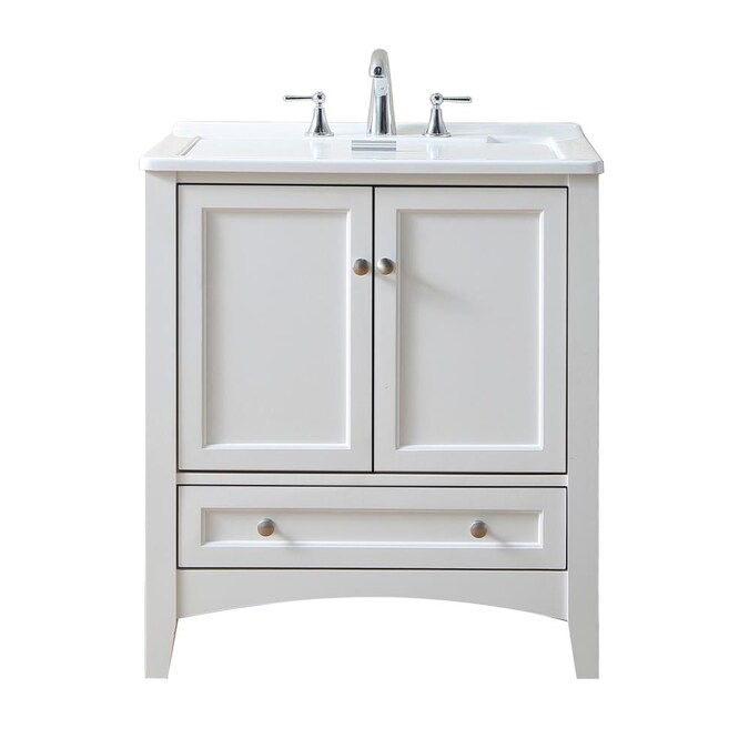Basin White Freestanding Laundry Sink, Laundry Vanity With Sink