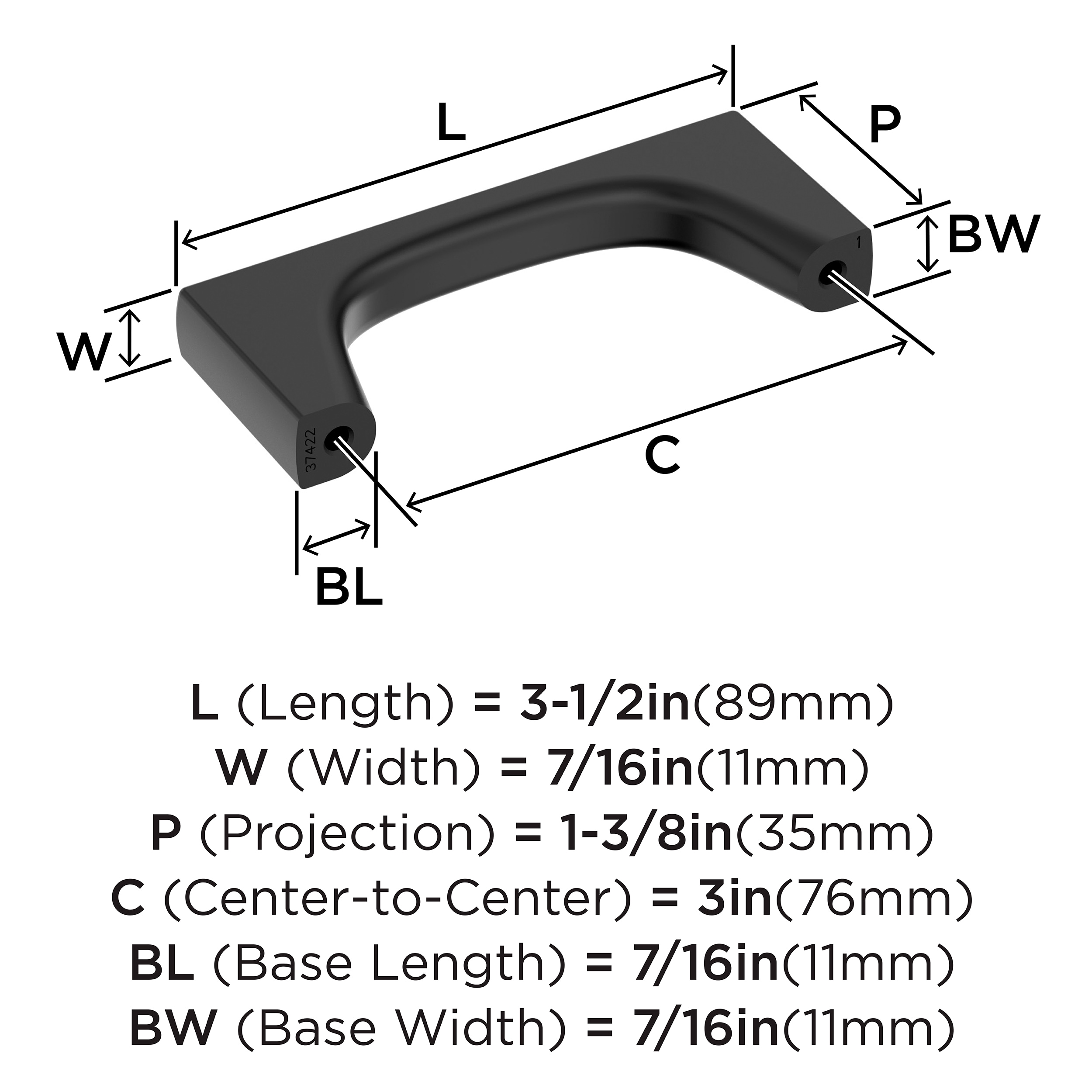 Amerock BP37422MB Cabinet-Pulls - View #4