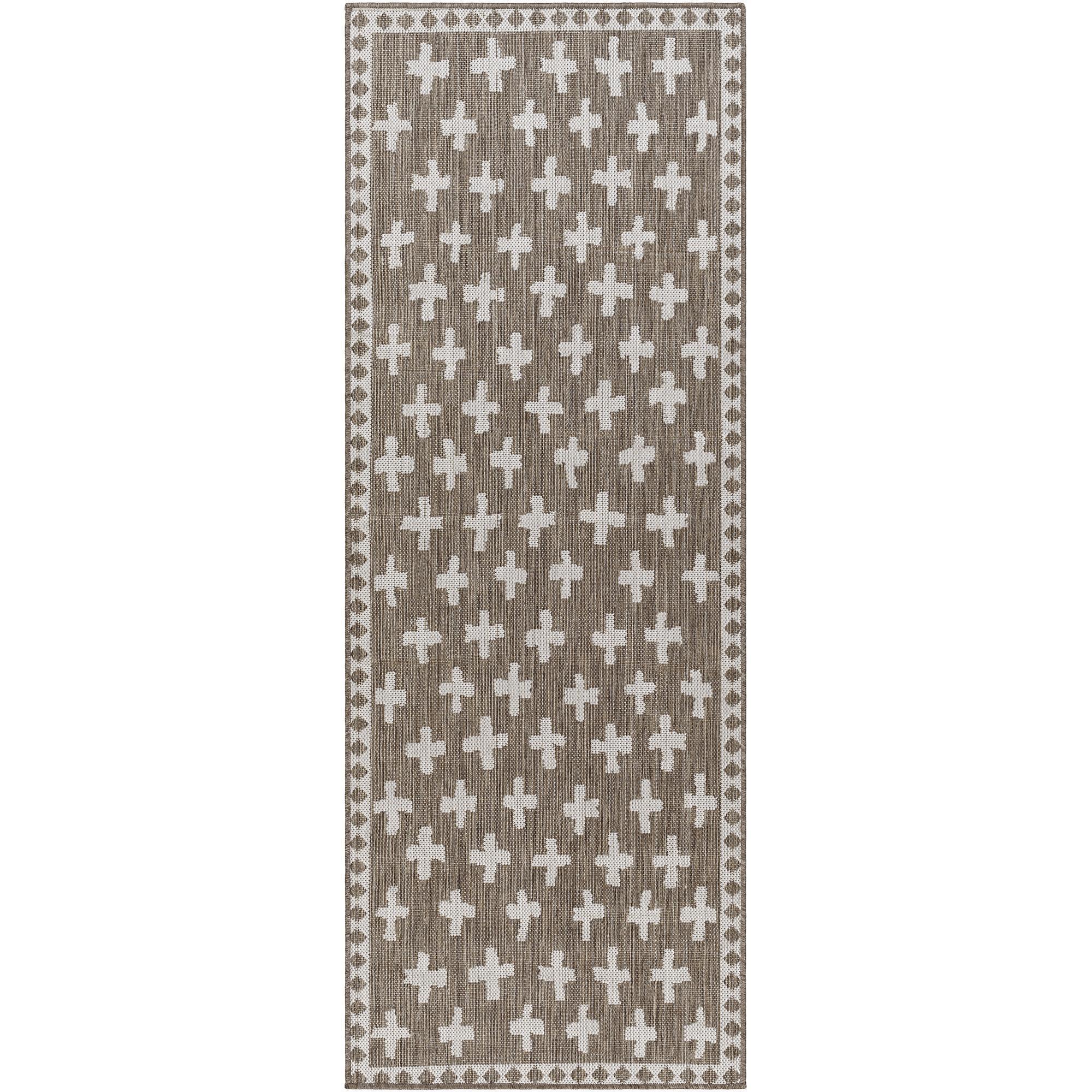 Livabliss LBH2358-2773 Long Beach 3 x 8 (ft) Polypropylene Brown Rectangular Indoor/Outdoor Tribal Moroccan Runner rug