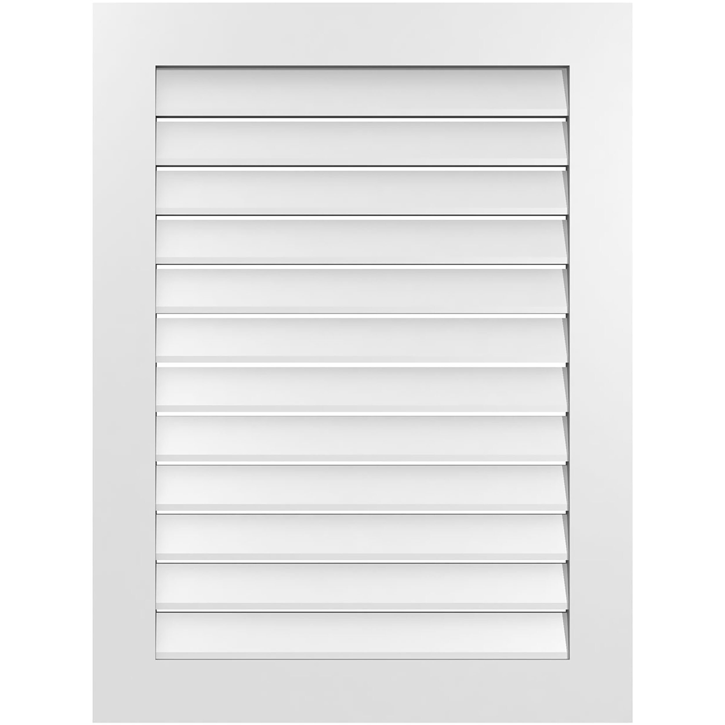 Ekena Millwork GVPVE30X4001SF 30-Inches x 40-Inches Off-white Rectangle PVC Gable Louver Vent