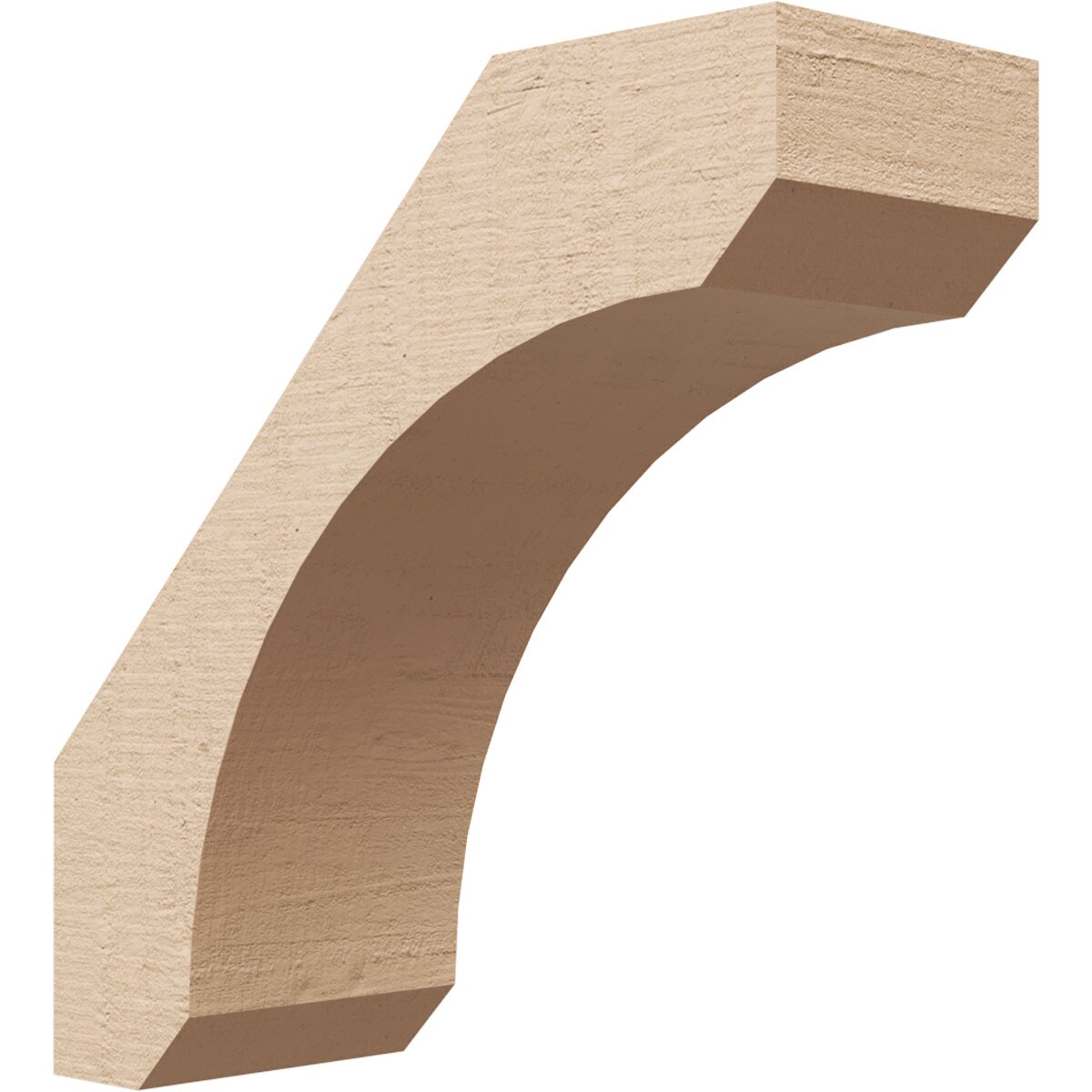 Ekena Millwork BRCUR03X08X08LECRCPR 3-in x 8-in x 8-in Primed Urethane Legacy Rough Cedar Woodgrain TimberThane KneeBrace