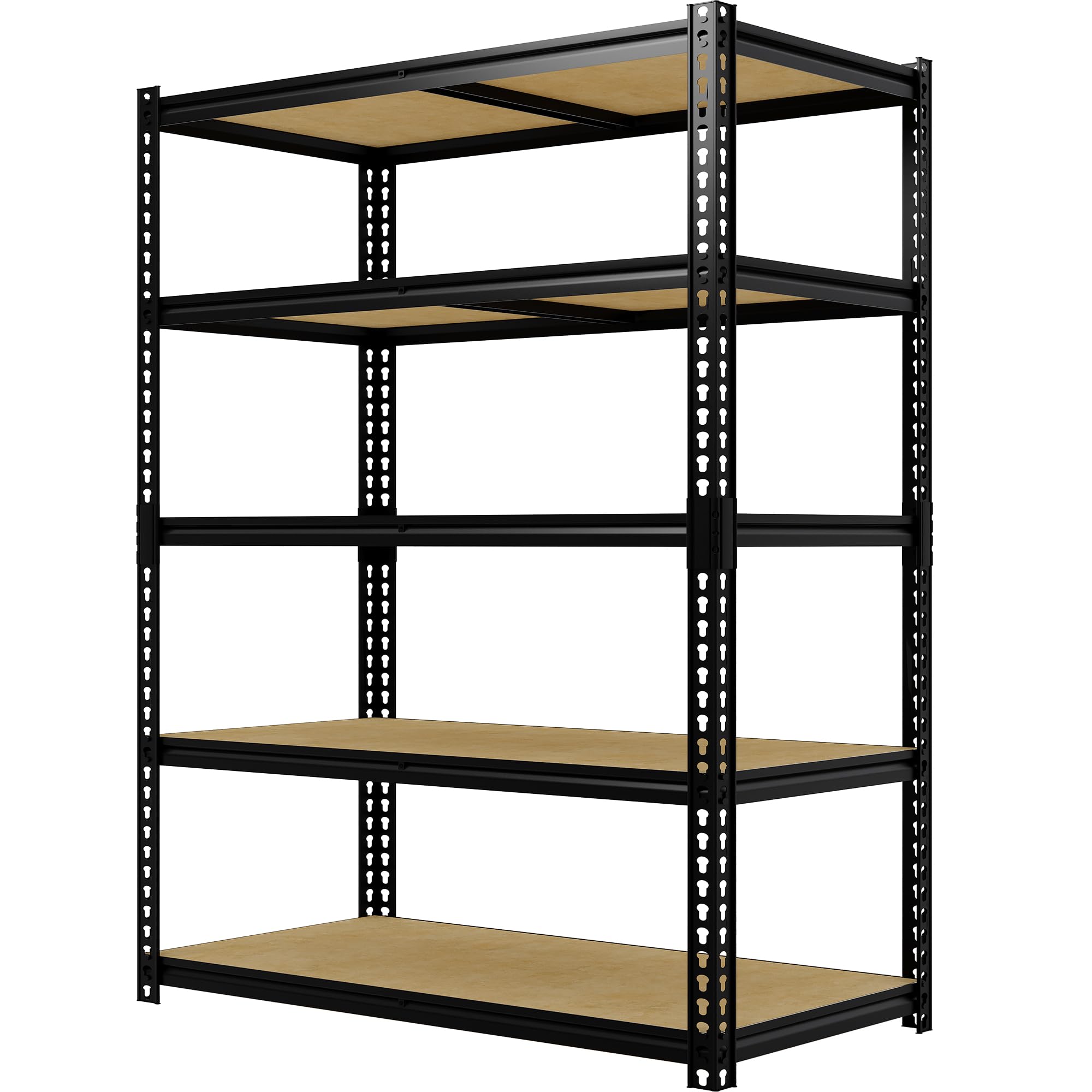 Aoile - 5-Tier Garage Shelving 2500LBS Heavy Duty Storage Unit with Adjustable Shelves 72 H x 40 ...