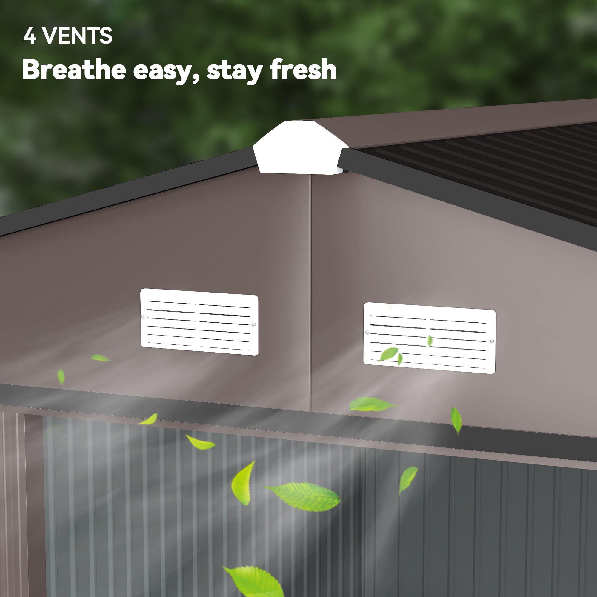 Outsunny 845-031V02BN Metal-Storage-Buildings-Sheds - View #9