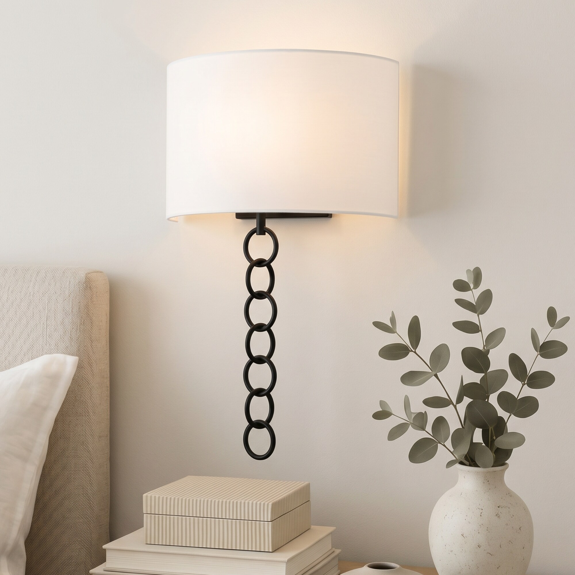 Quoizel - Baynes 13-in W 2 -Light Matte Black Hardwired Damp rated Wall Sconce