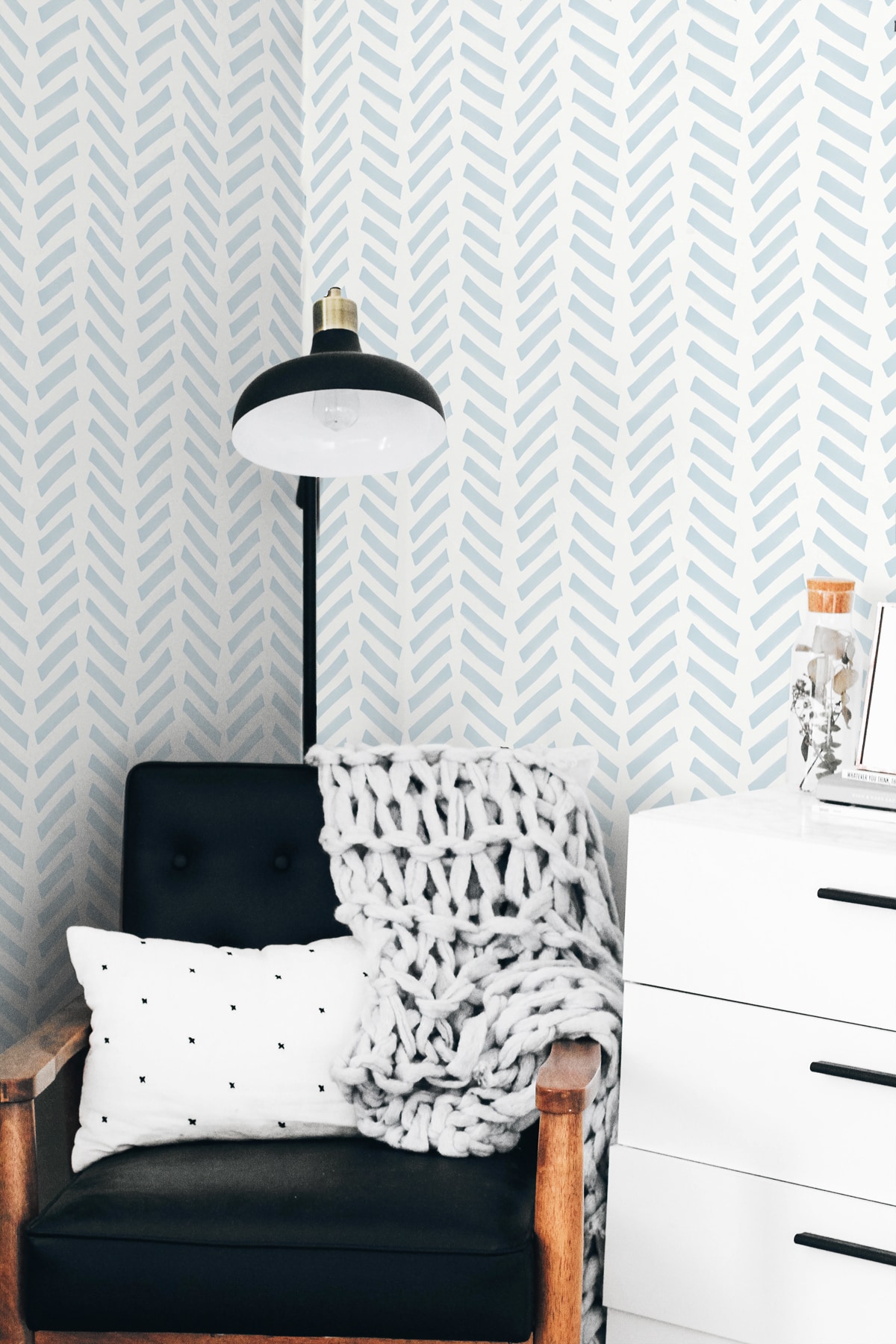 Yellow and Grey Chevron Removable Wallpaper  Walls By Me