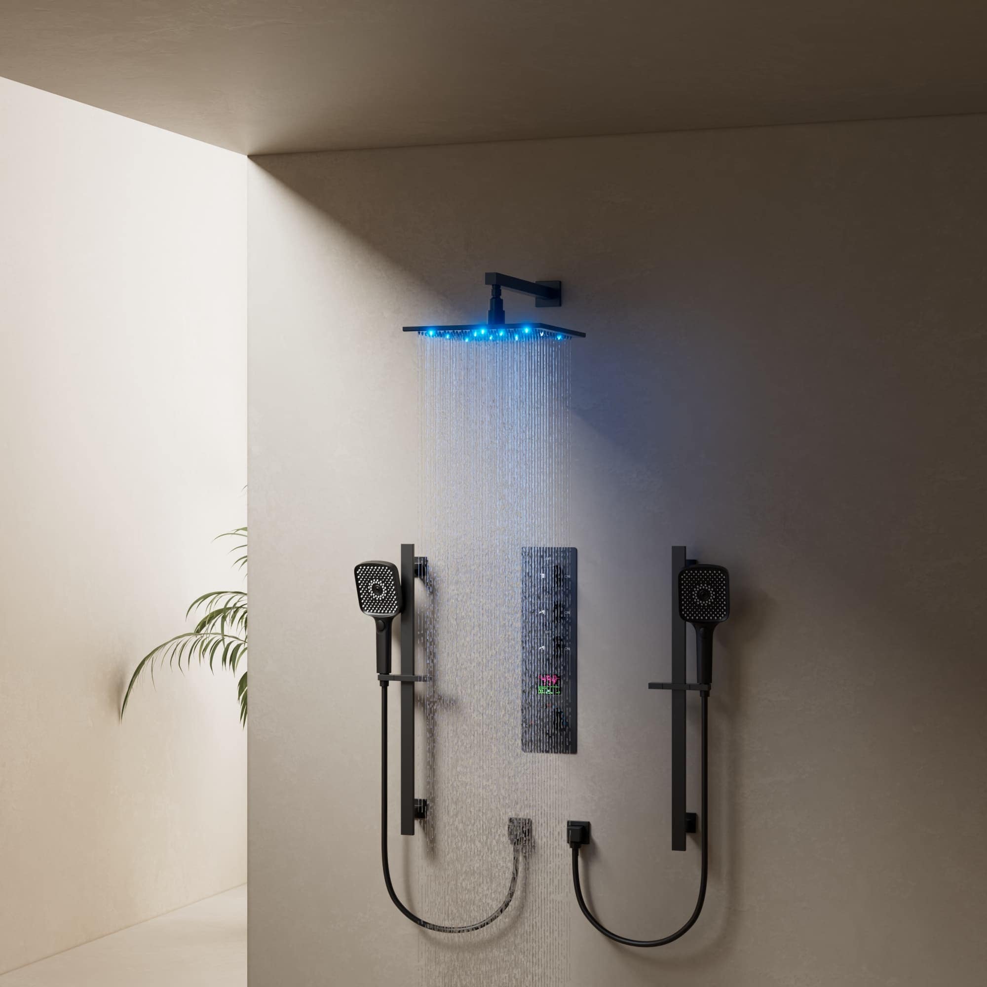 EVERSTEIN SFS-1073-BK12 Showerhead-Bar-Panels - View #2