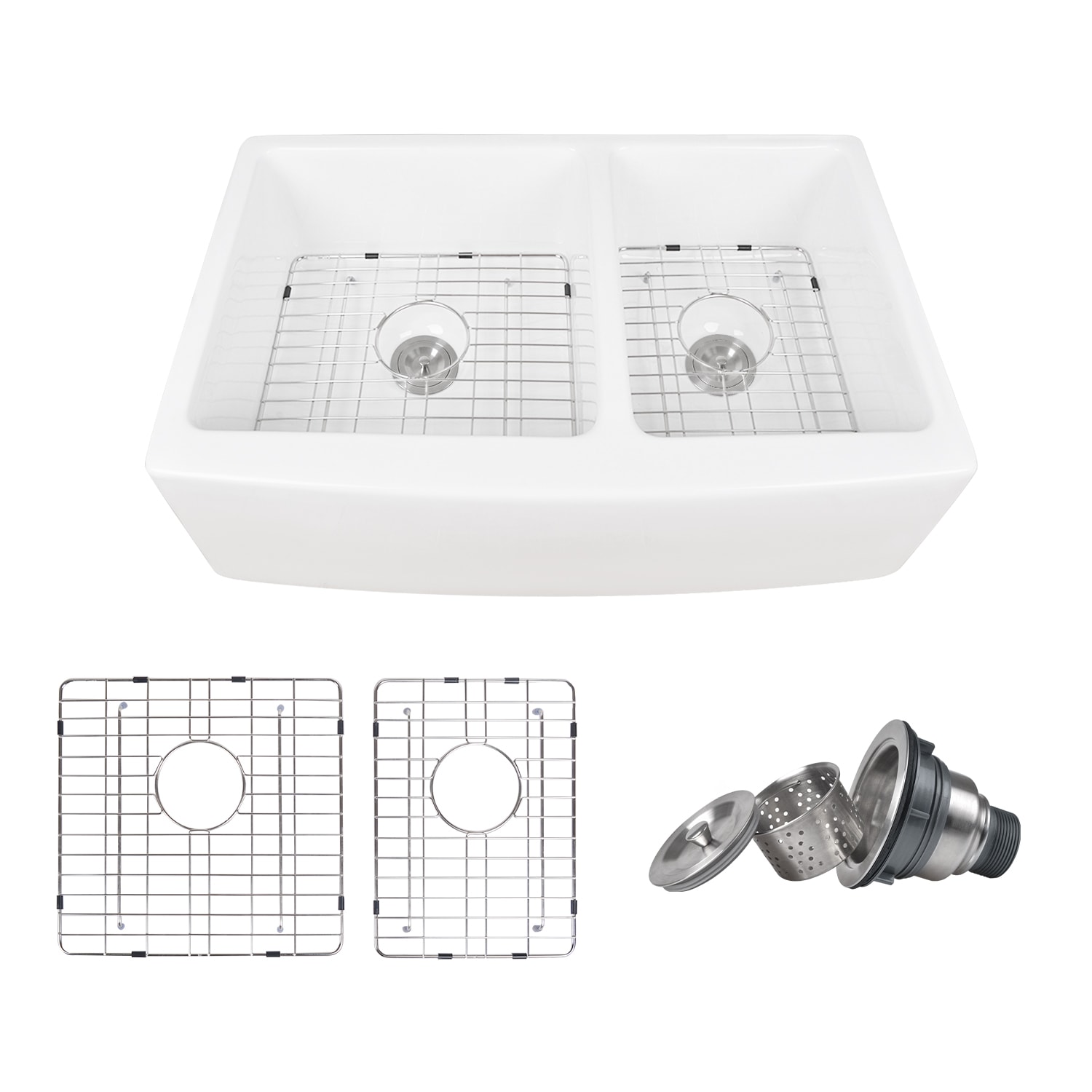 Porcelain Farmhouse Apron Front Kitchen Sinks At Lowes Com   65869006 