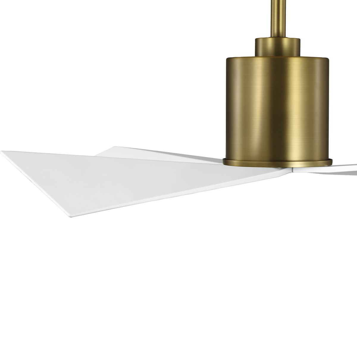 Paso 60'' Vintage Brass Ceiling Fan with Matte White Blades