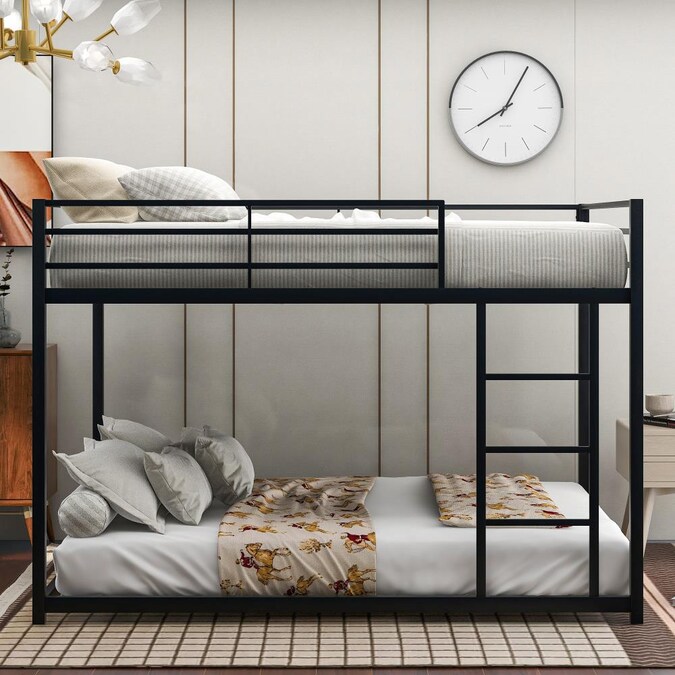 Clihome Metal Bunk Bed Full Over, Full Side Bunk Beds