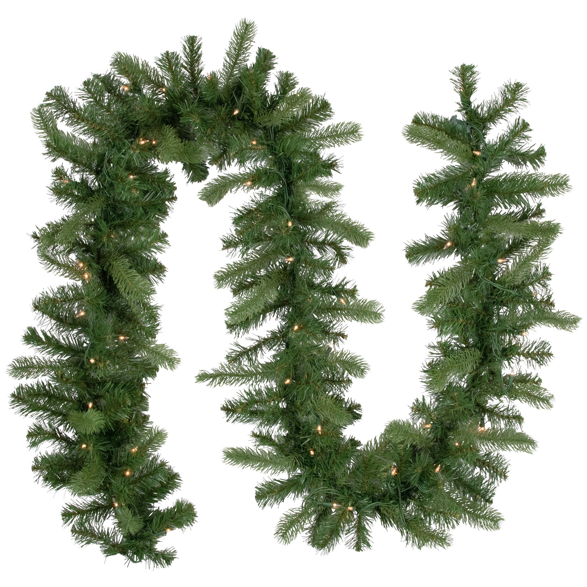 Northlight 31450691 Indoor/Outdoor Pre-lit Electrical outlet 9-ft Fir Artificial Garland Clear Incandescent Lights