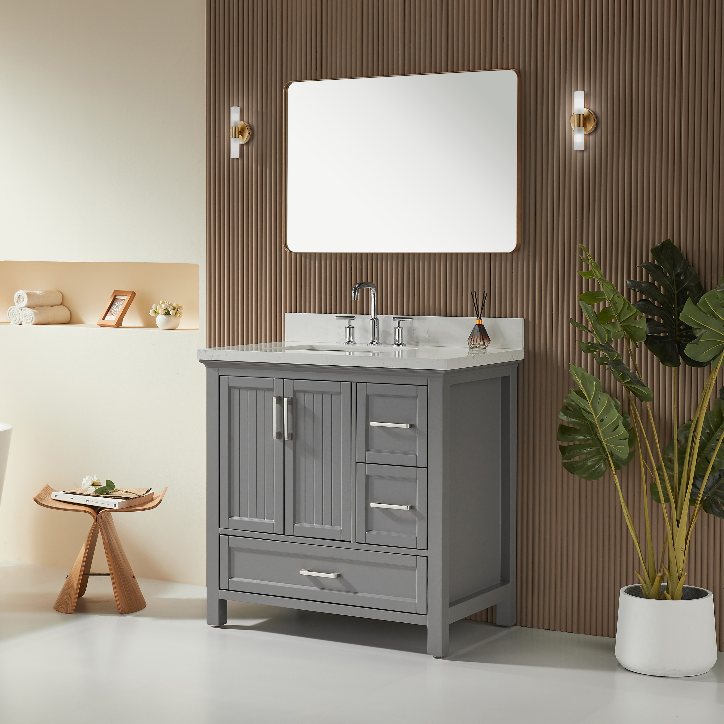 WELLFOR WA-8848-DH Bath-Vanity-Combo - View #3