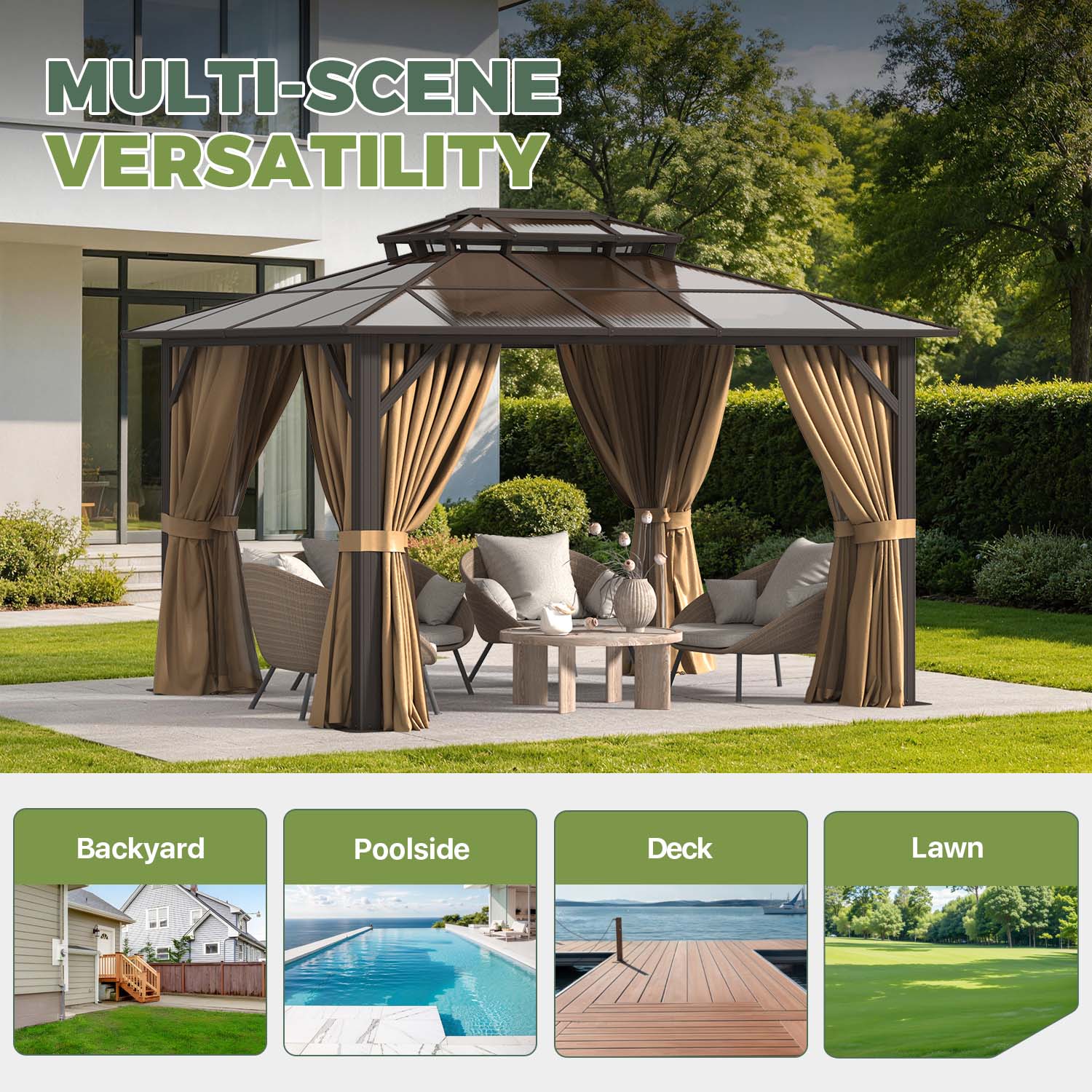 AOXUN AX-0581210G27 Wood-Resin-Gazebos - View #3