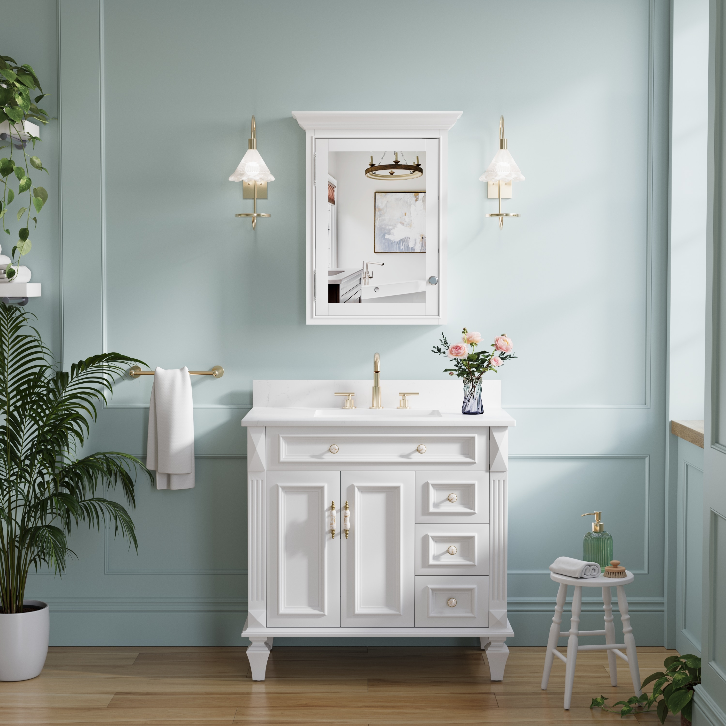 WELLFOR KAFMD2F1-3036 Bathroom-Medicine-Cabinets - View #4