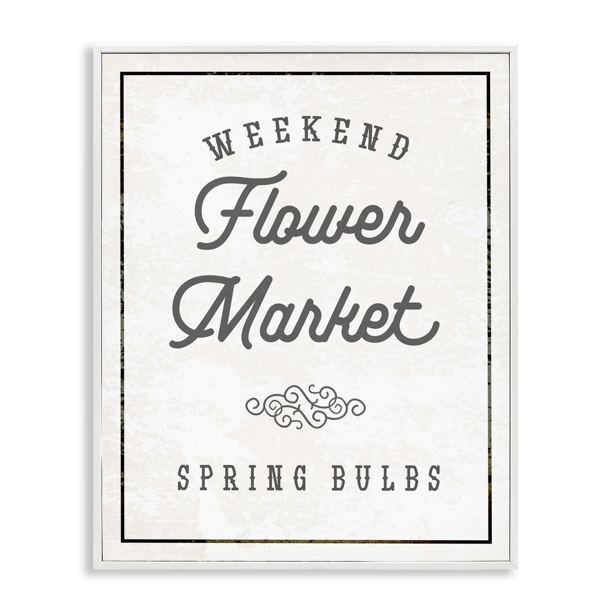 Stupell Industries BT-165-WFR-16X20 Flower Market Spring Bulbs White Framed Giclee Art By Lil' Rue 16 x 20