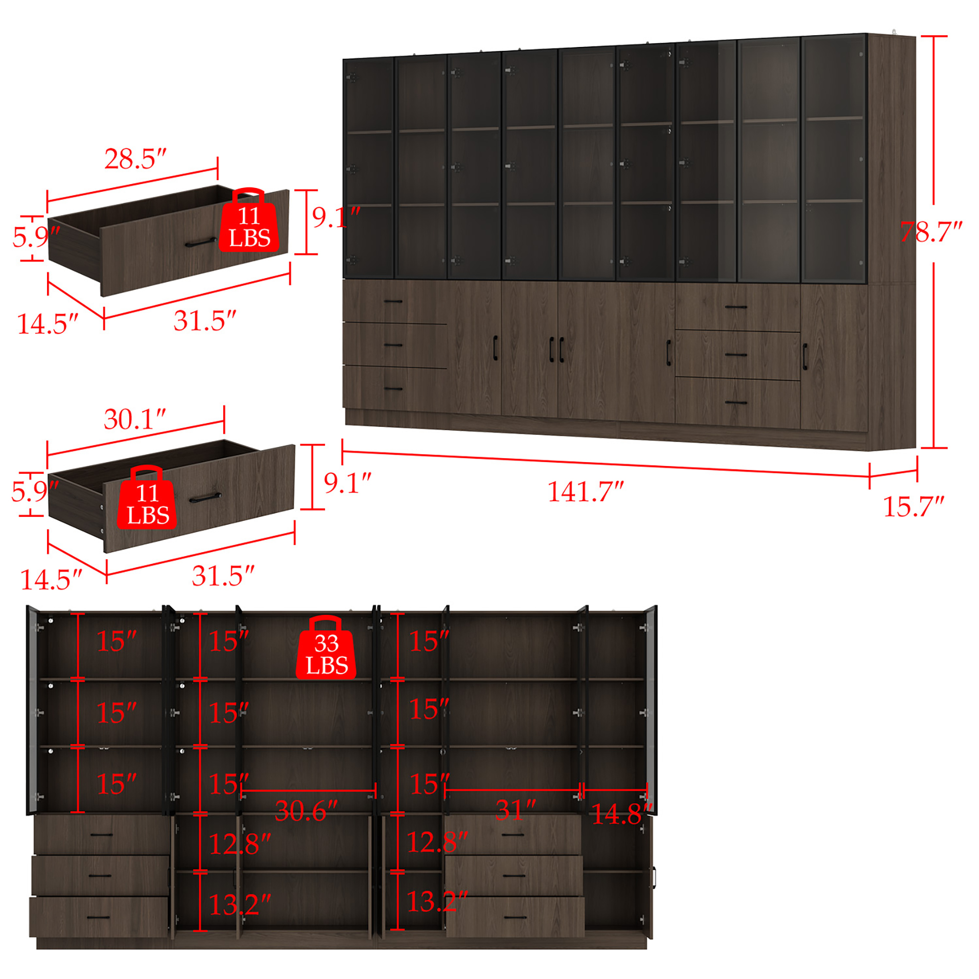 FUFU&GAGA KF020461+462+463L bookcases - View #14