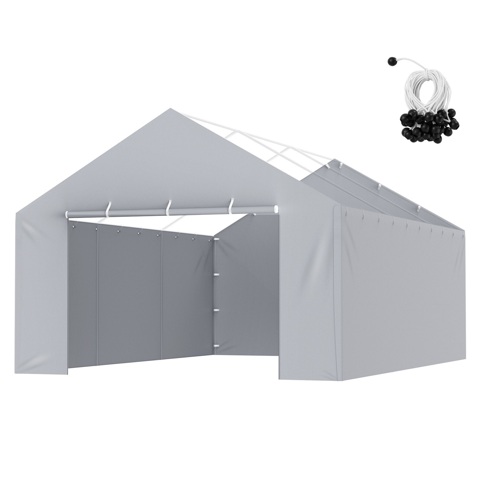 GIVIMO - 13 x 20-ft Carport Replacement Side Wall Canopy Cover Heavy-Duty Waterproof UV Protected...