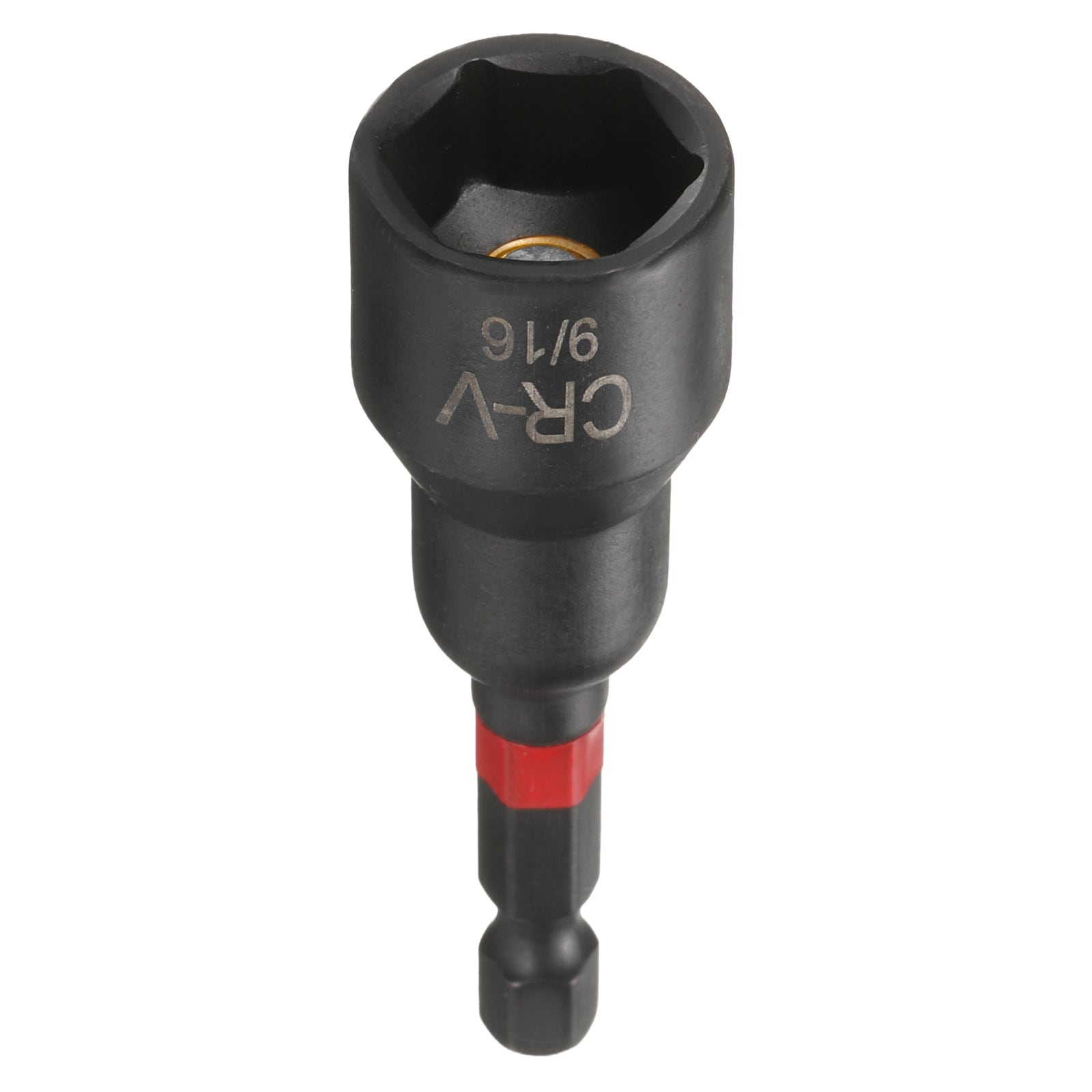 Harfington Nut Driver Drill Bit 9/16 Inch Socket 1/4 Inch Hex Shank 3 Inch (65mm) Long Magnetic 6-Point Sockets Quick Change Phosphated CR-V Steel Bolt Setters for Power Drill Drivers Black #S26030900UX3057