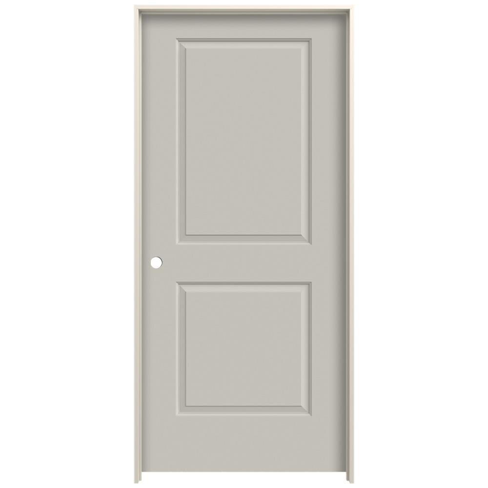 JELD-WEN 36-in x 80-in Ash Solid Core 2-panel Square Right Hand Smooth Prefinished Molded Composite Flat Jamb Single Prehung Interior Door in Brown -  LOWOLJW225700069