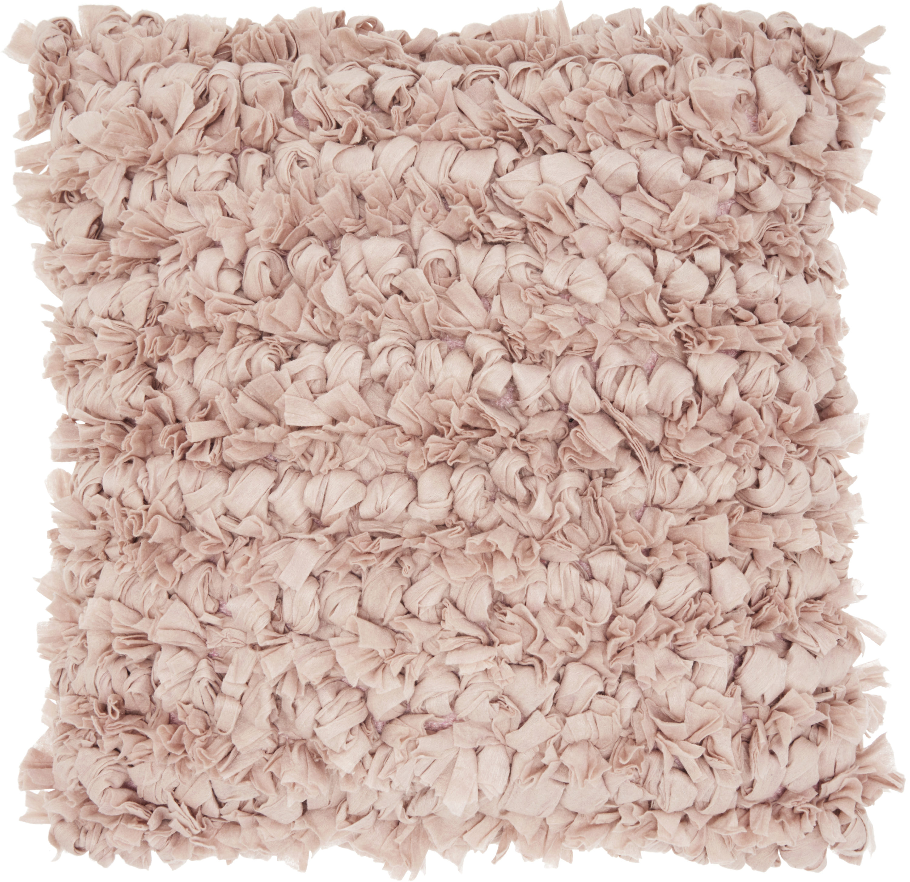 Mina Victory 798019067311 Shag 20-in x 20-in Blush Square Indoor Decorative Pillow