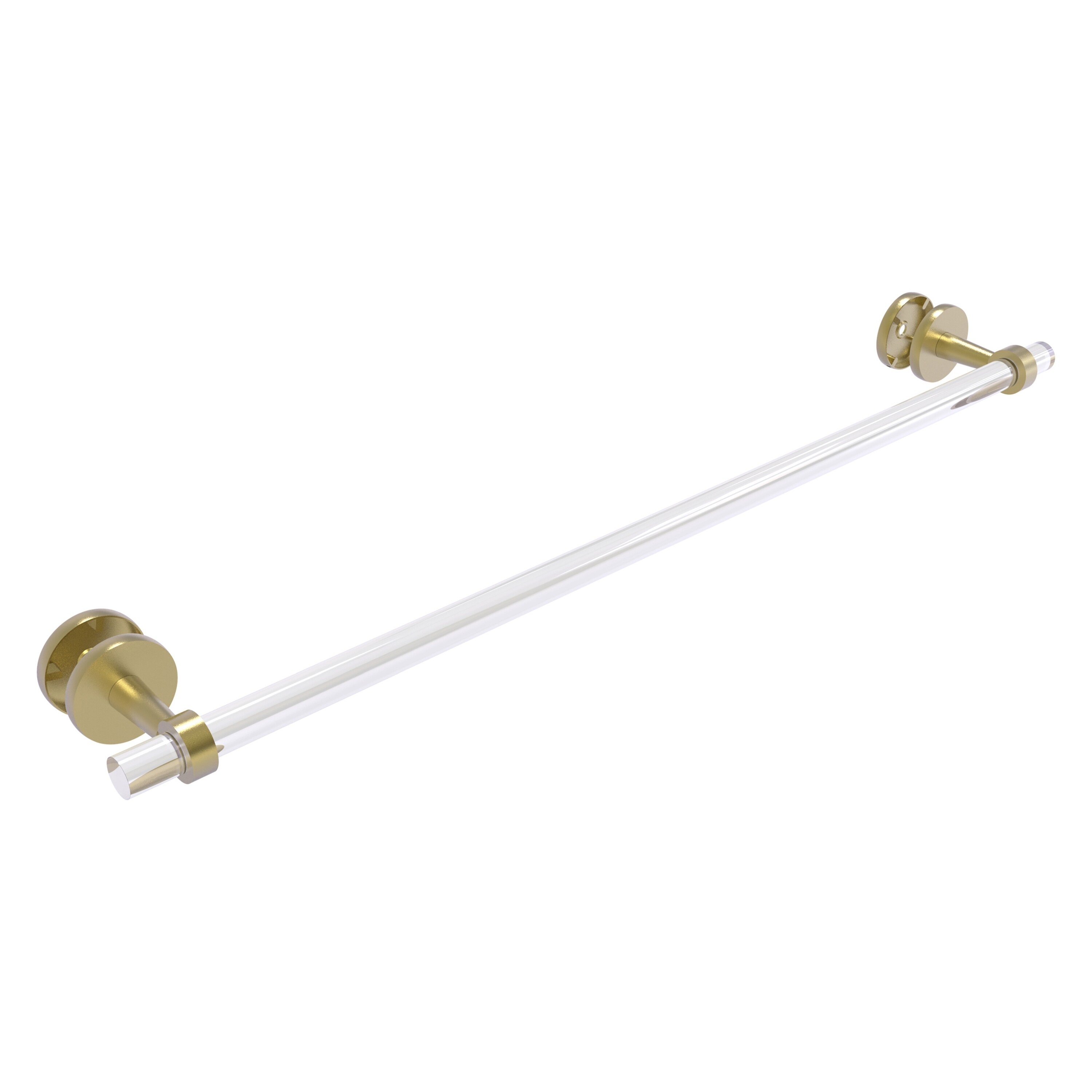 Allied Brass CV-41-SM-30-SBR Clearview 30-in Satin Brass Wall mount Single Towel Bar