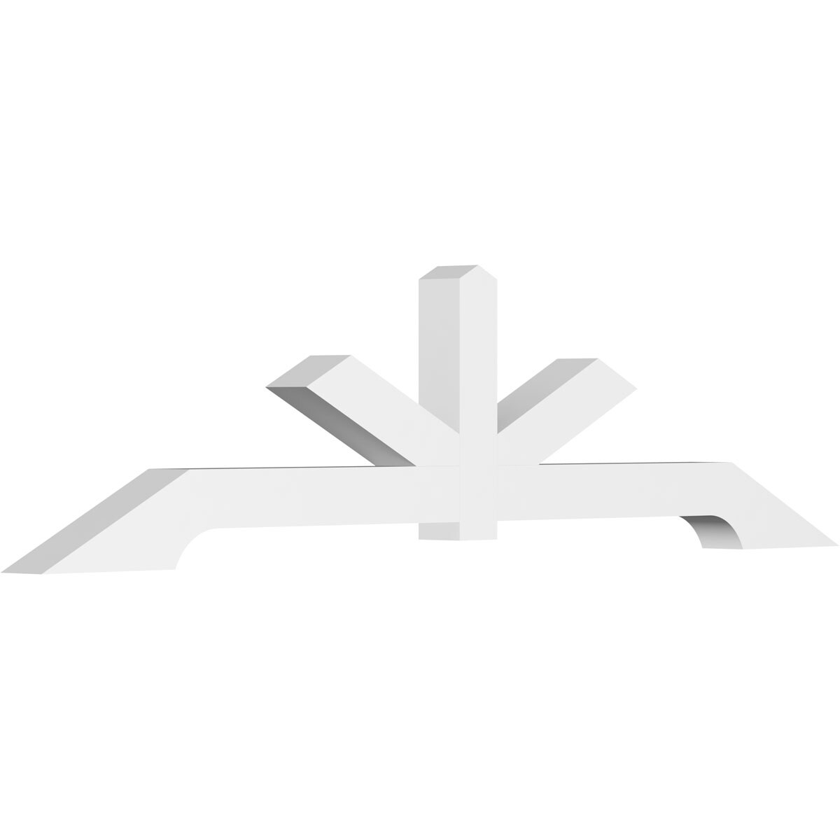 Ekena Millwork GBP084X21X0404VAN00 Vanguard White PVC Gable bracket