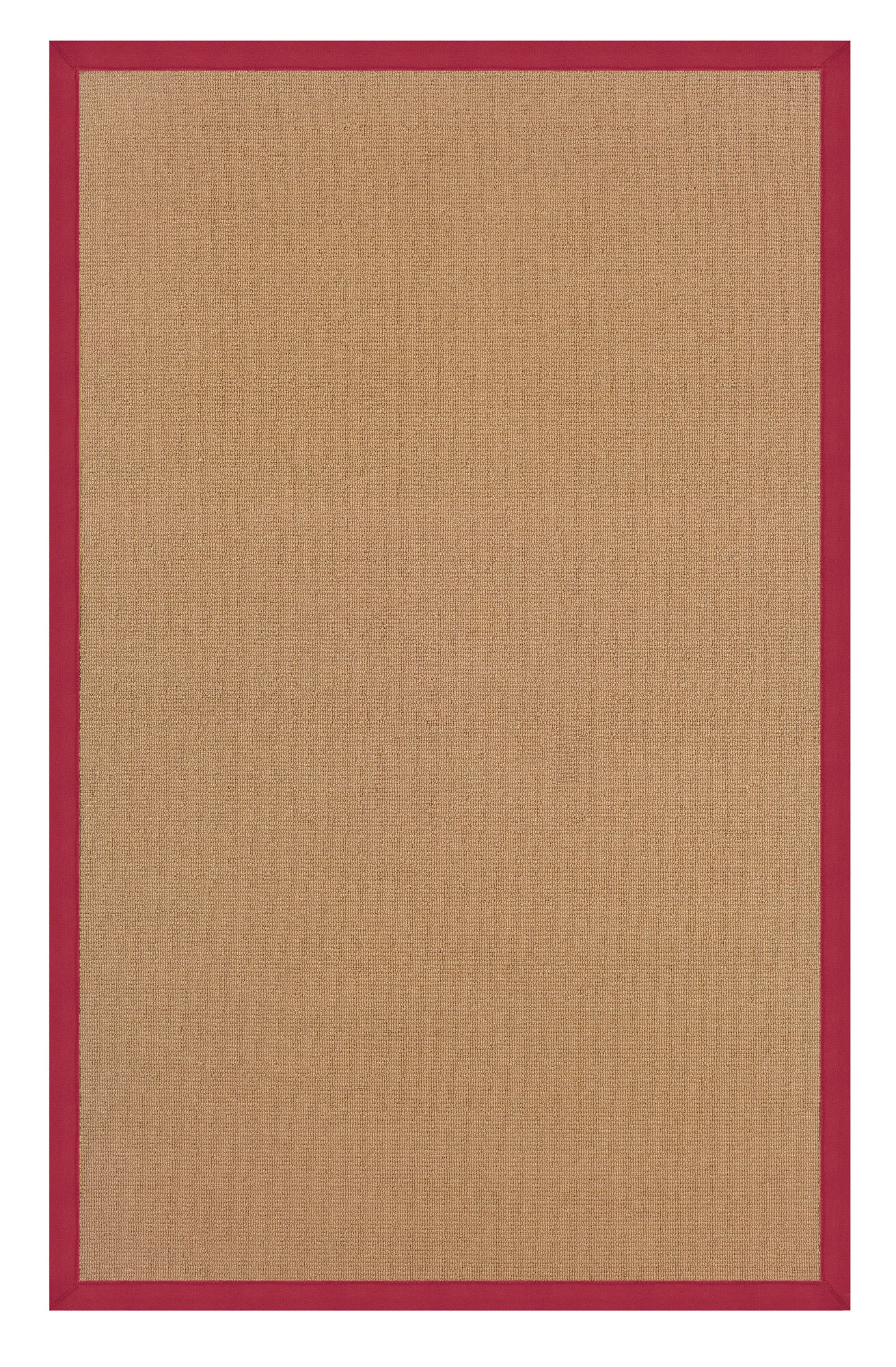 Linon RUG-AT030391 Athena 9 X 12 (ft) Wool Cork/Red Wool Indoor Border Area Rug