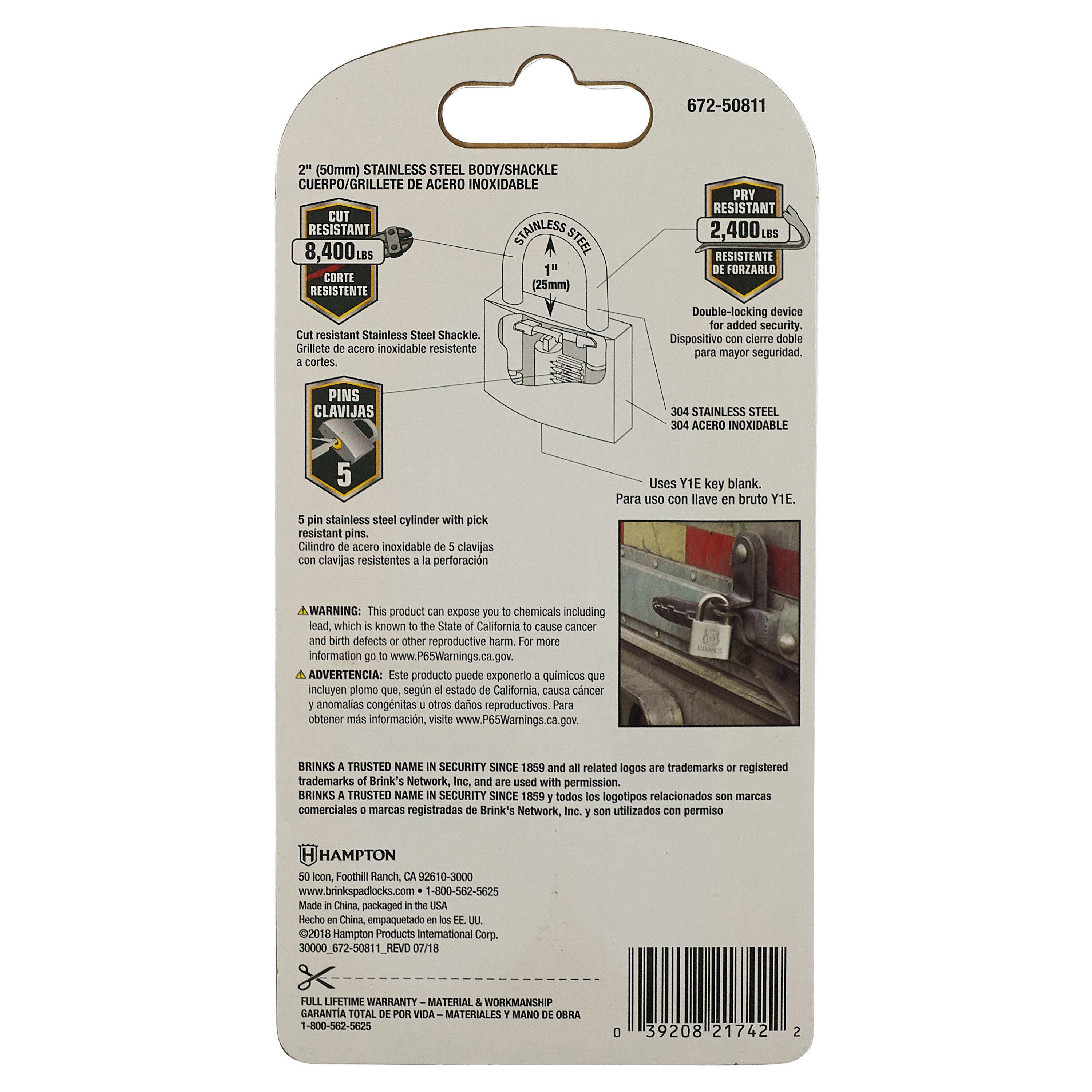 Brinks 672-50811 Padlocks-Locks-Cables - View #2
