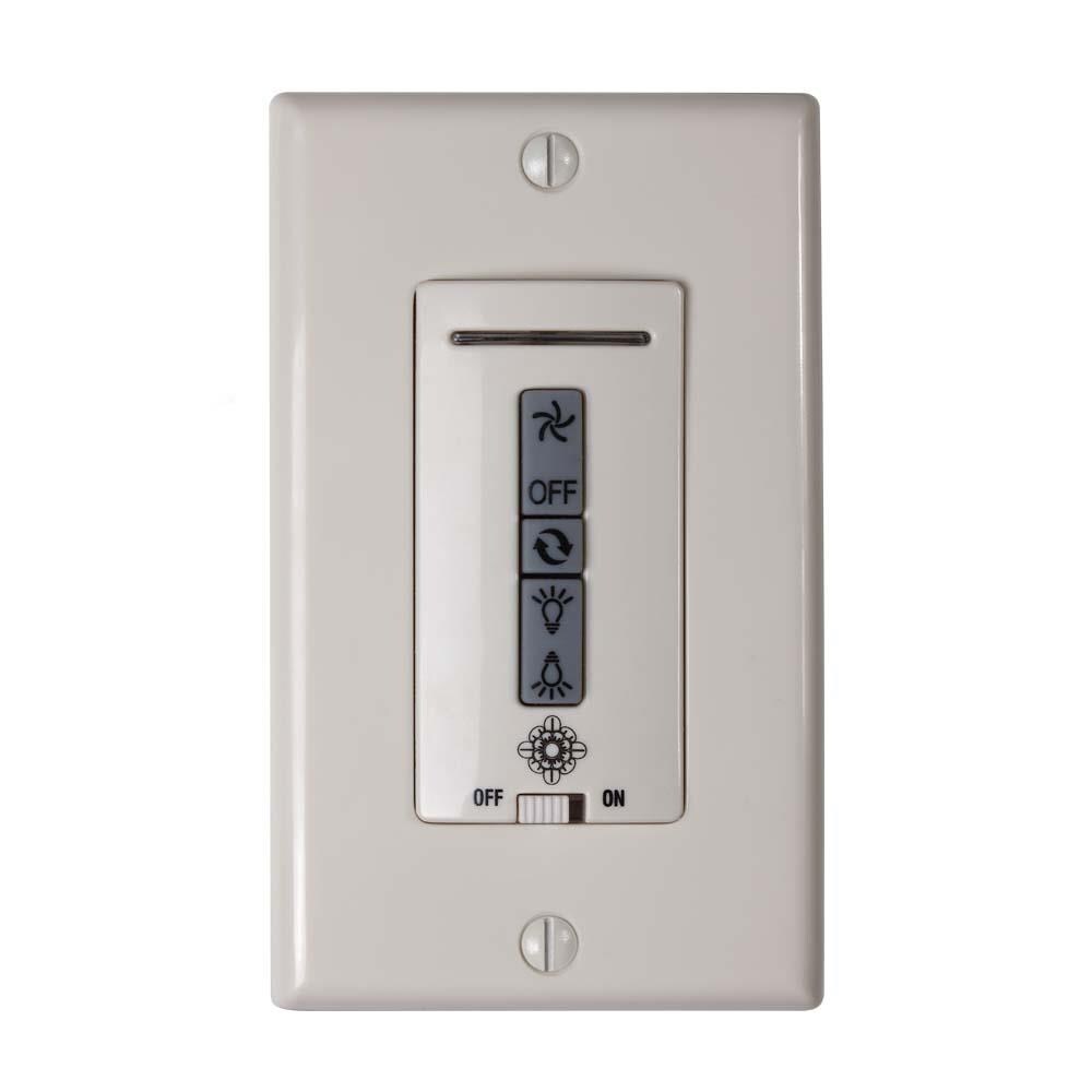 Monte Carlo MCRC4RW 4-Speed White Indoor Ceiling Fan Wall-mount