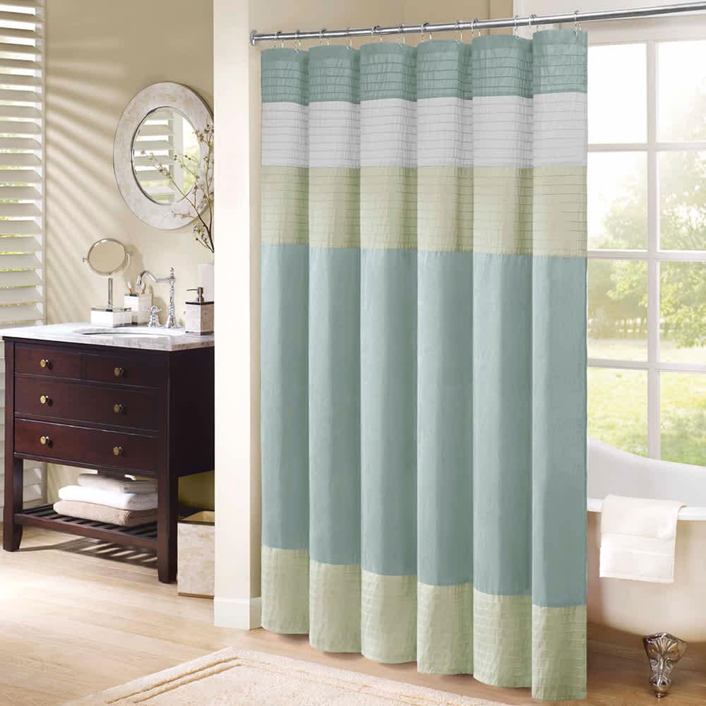 JUJABU Green 72in Silk Shower Curtain Polyester for Bathroom
