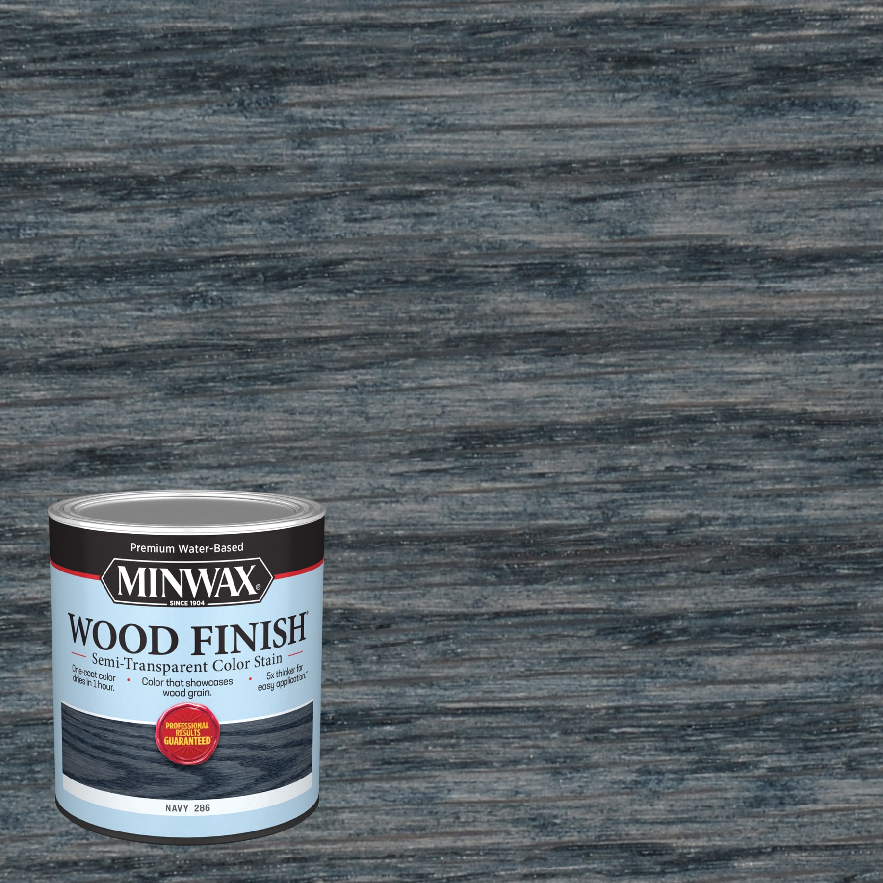 Wood Finish Stain, Water-Based, Solid Color, True Black, 1-Qt.