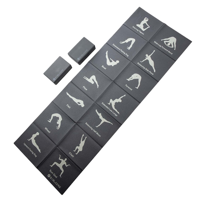 Skelcore Skelcore Travel Yoga Mat and Blocks Set in the Yoga Mats  department at