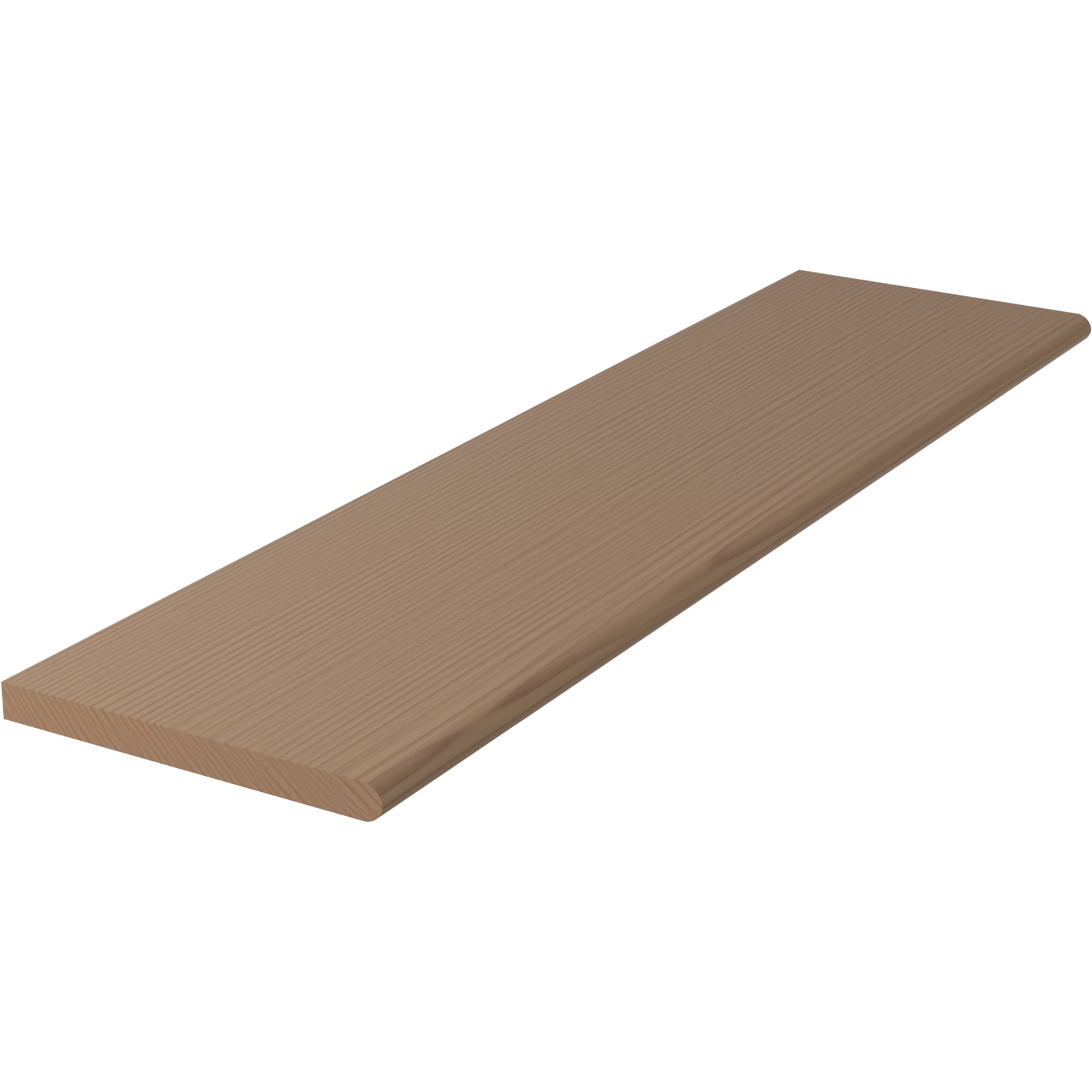 L.J. Smith Stair Systems 807011X42-P 42-in x 11.5-in x 1-in Brown Poplar No return Bullnose Stair Tread