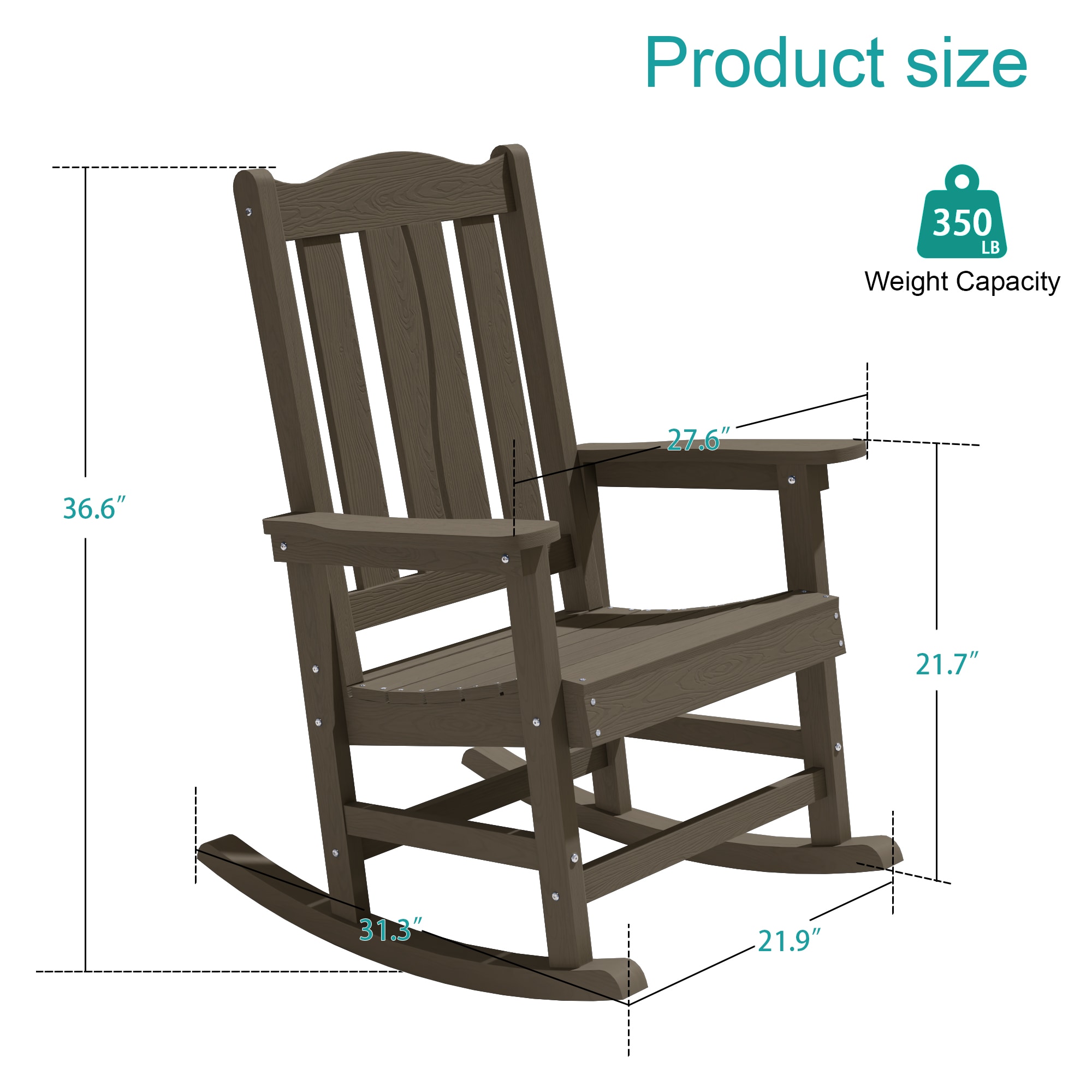 BEWOOD LMK-PE-TS-62BN-4 Patio-Chairs - View #2
