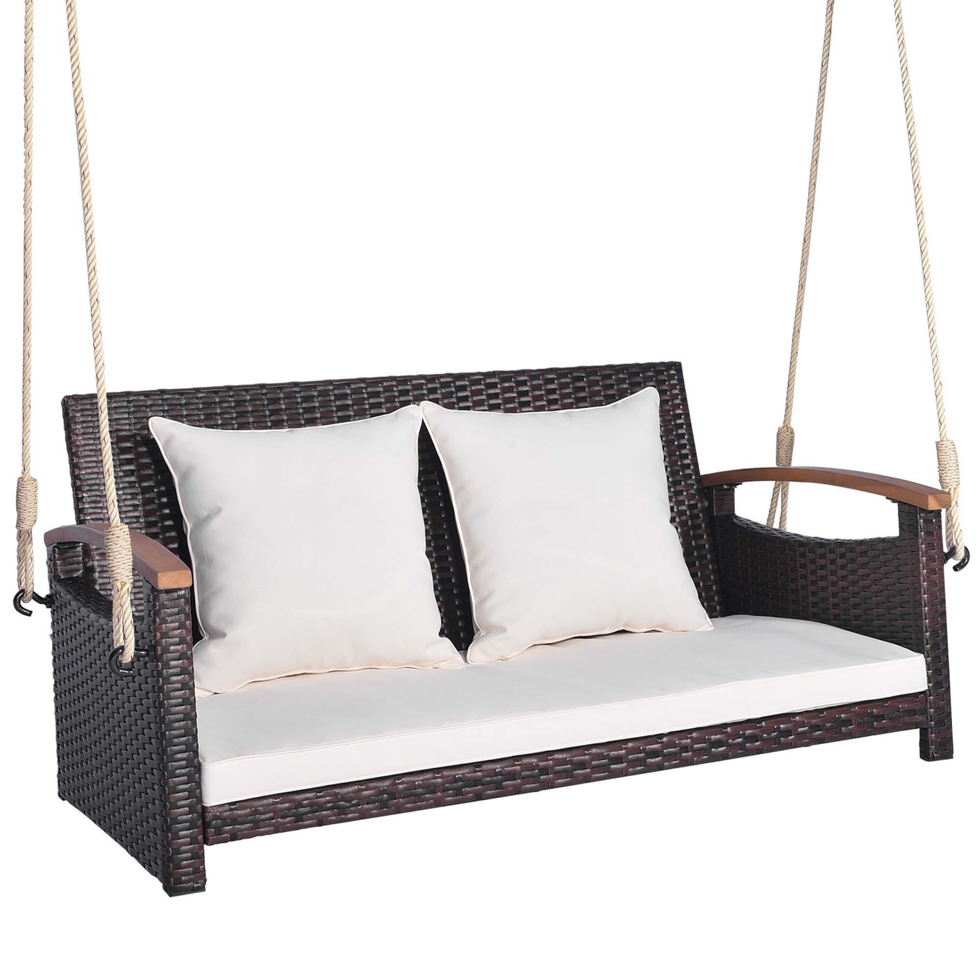 Costway LWS00051 2 -person Brown Outdoor Swing