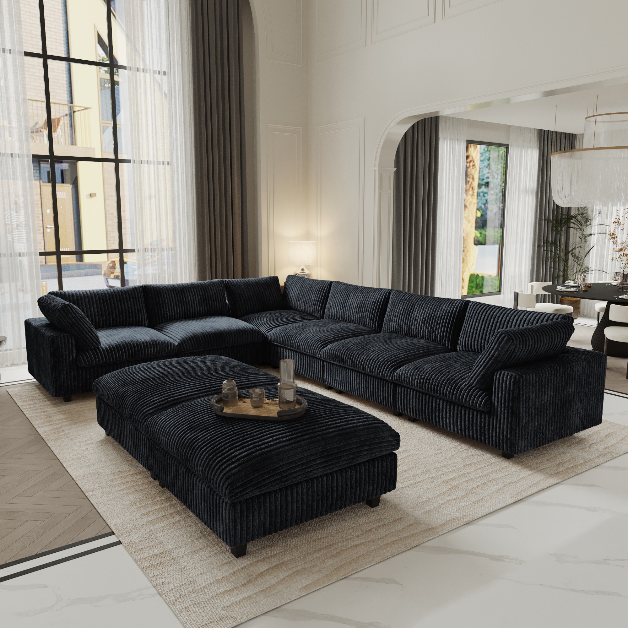 BuotiqHom DH-SF6+2-141BK Sofas-Loveseats - View #3