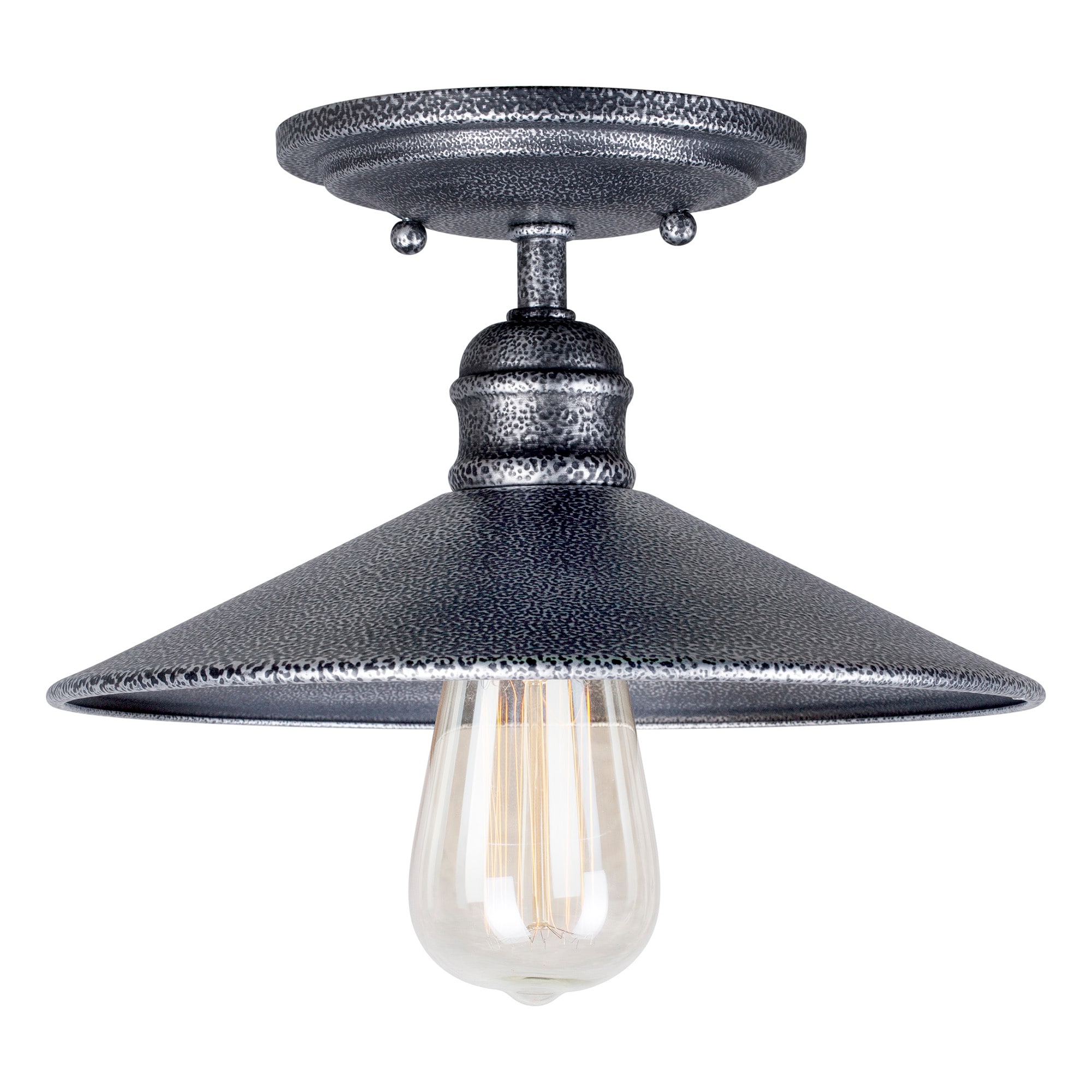 Forte Lighting 7259-01-49 Ori 1 -Light 10-in Oil rubbed Gray Indoor/Outdoor Semi Flush Mount Light