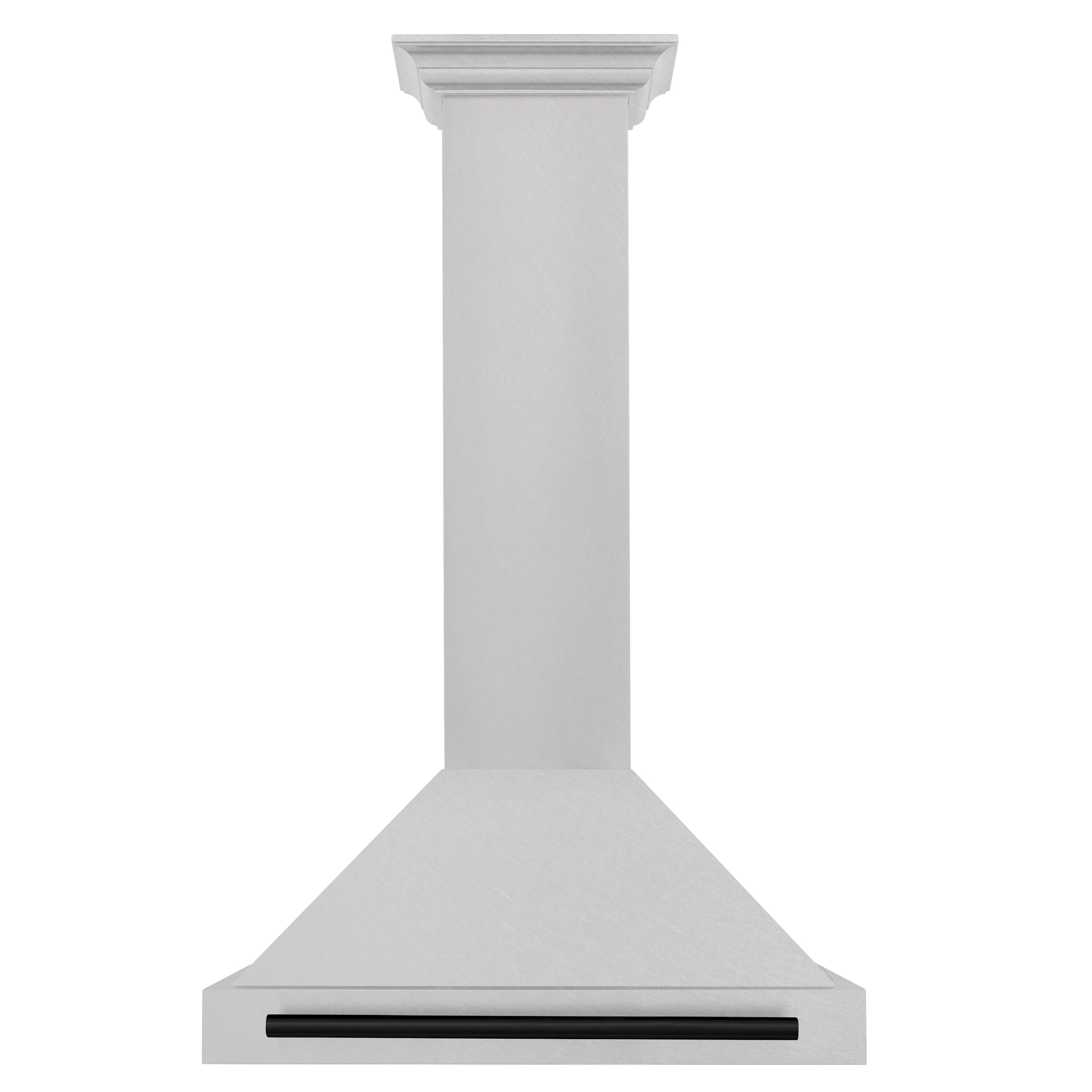 ZLINE KITCHEN & BATH KB4SNZ-30-MB 30 inch Convertible 400-CFM Recirculating Satin Stainless Steel, Matte Black Handle Wall-Mounted Range Hood