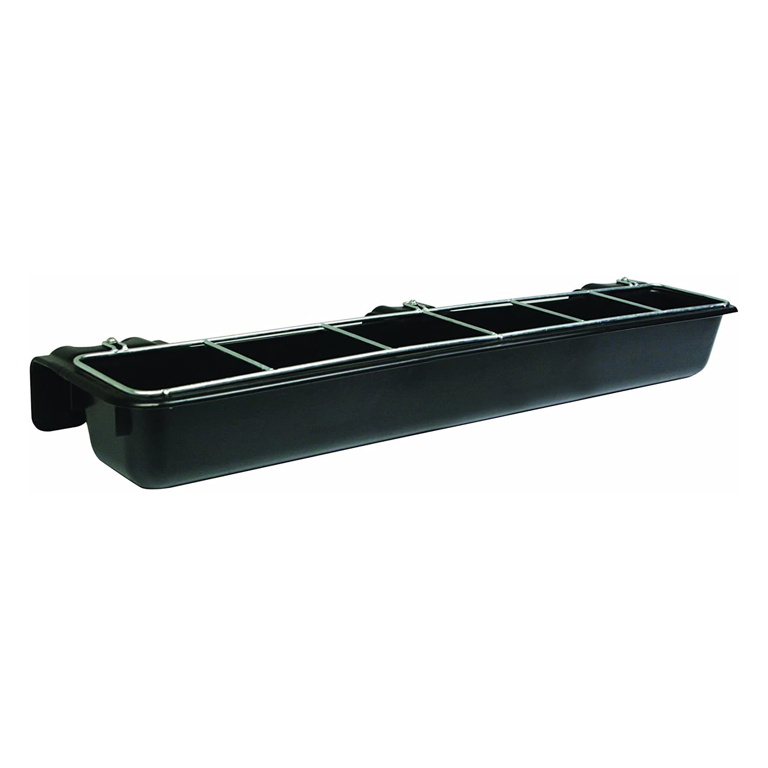 Little Giant  HF9BLACK Hook Over Goat Trough Heavy Duty Steel 9 Quart Feeder