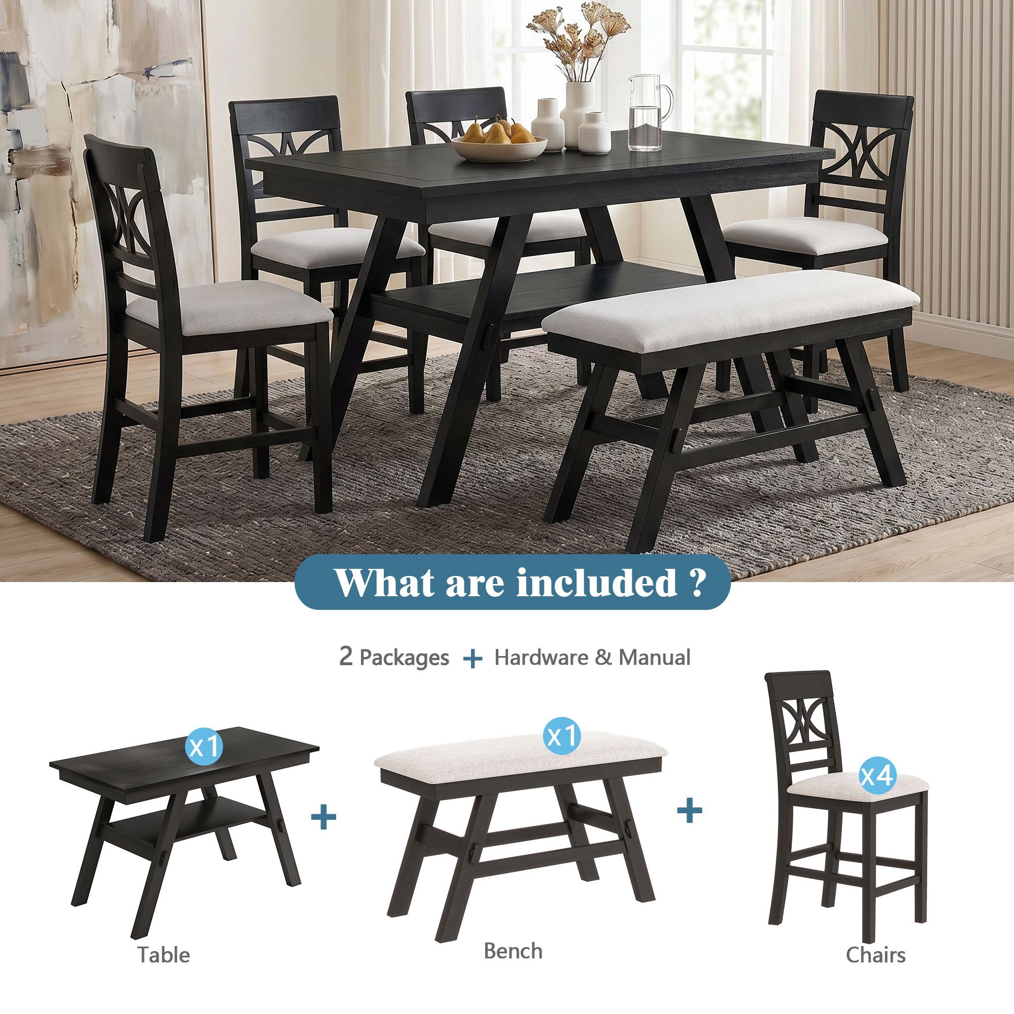 GZMR GZ-N717Q467 Dining-Sets - View #3