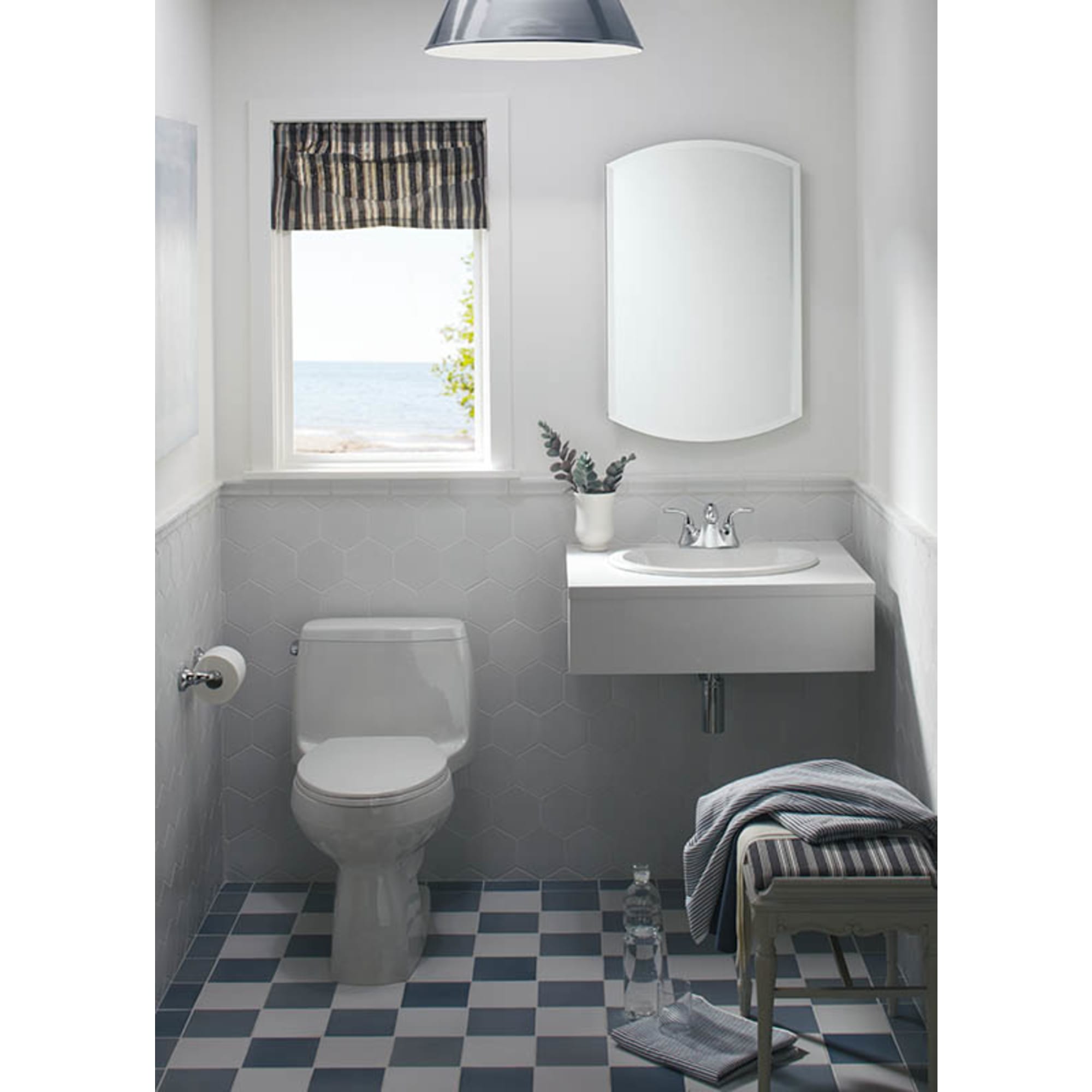 Bryant White Ceramic Oval Drop-In Bathroom Sink with Overflow